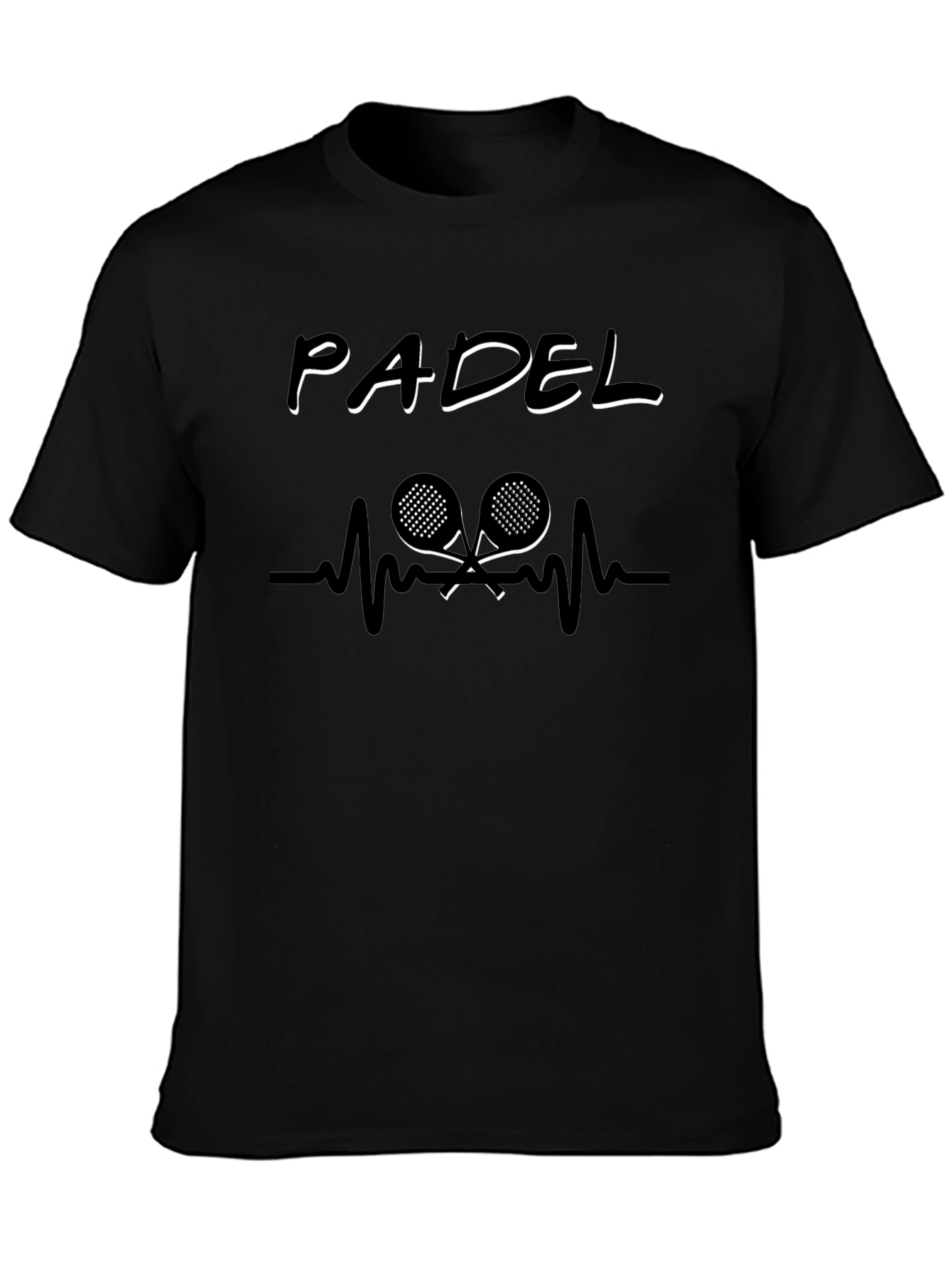 Padel Heartbeat T-Shirt - Sporty Design