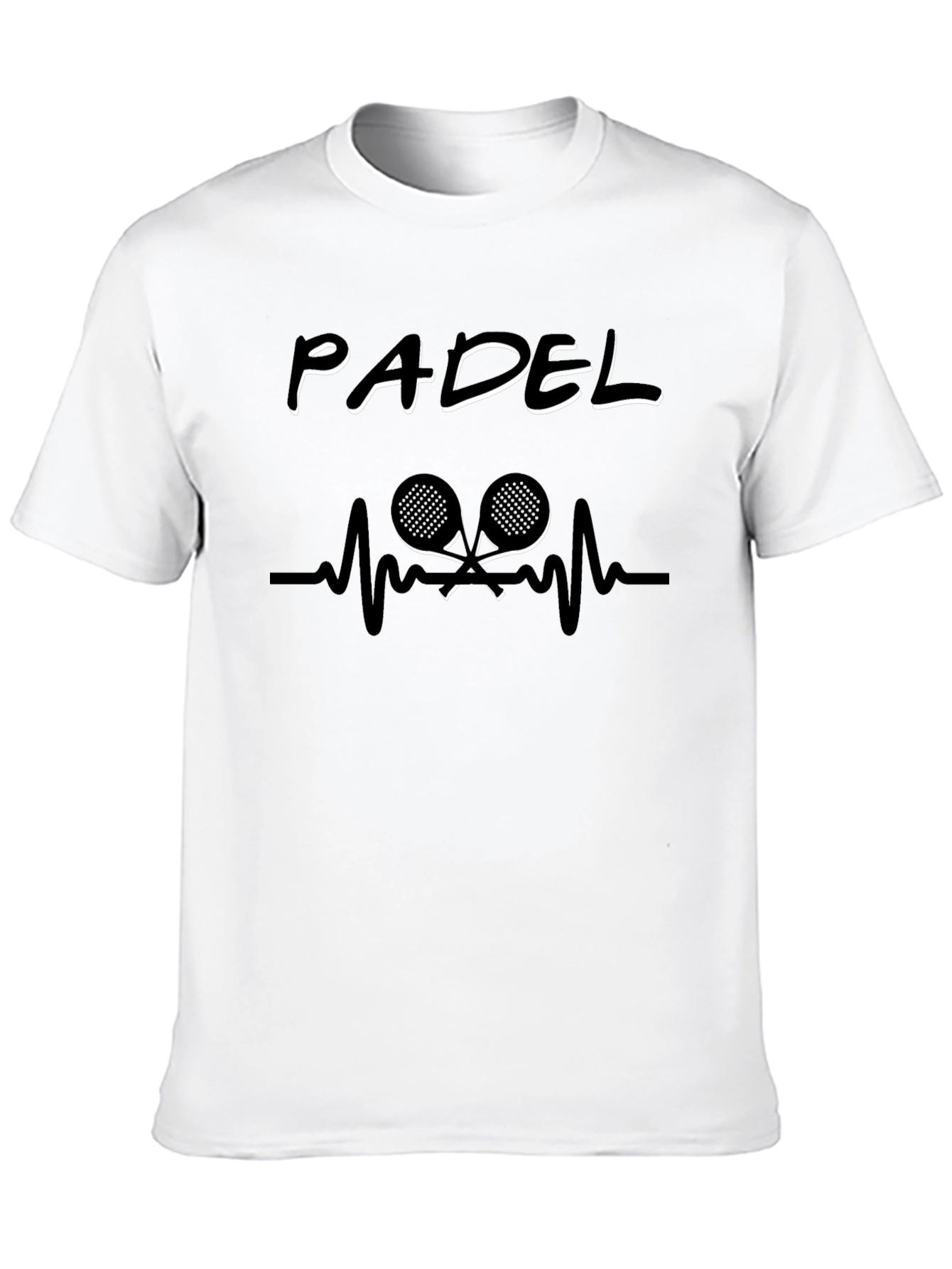 Padel Heartbeat T-Shirt - Sporty Design