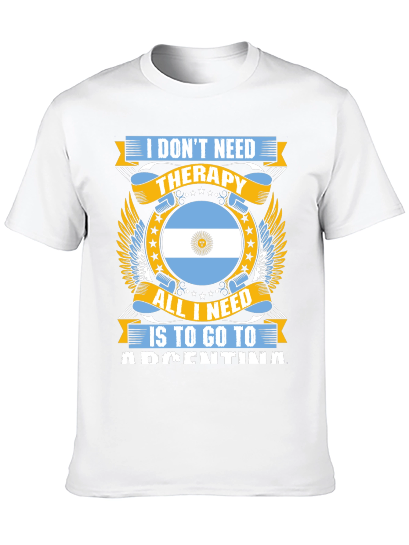 Argentina Therapy Graphic Tee - Black Cotton T-Shirt