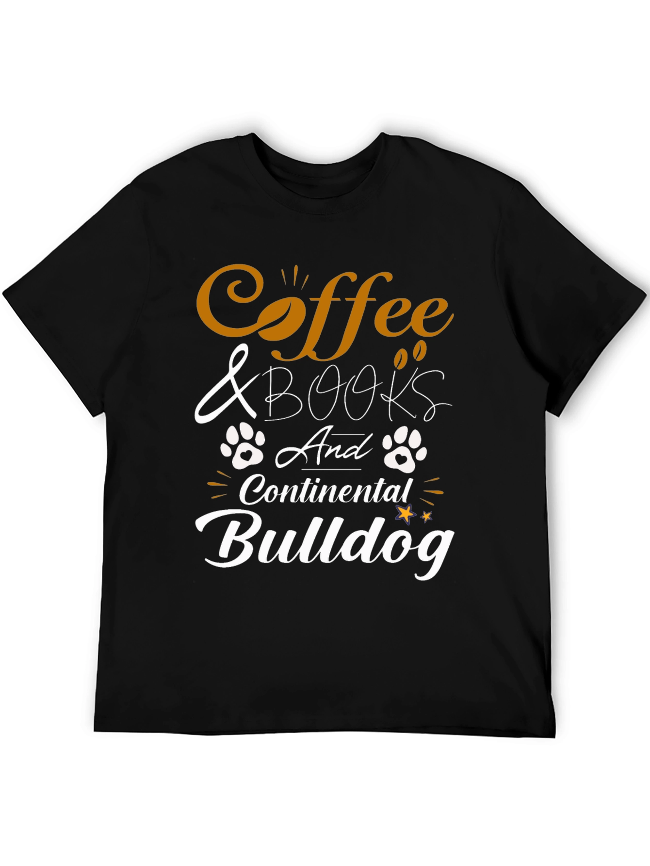 Coffee & Books Continental Bulldog T-Shirt