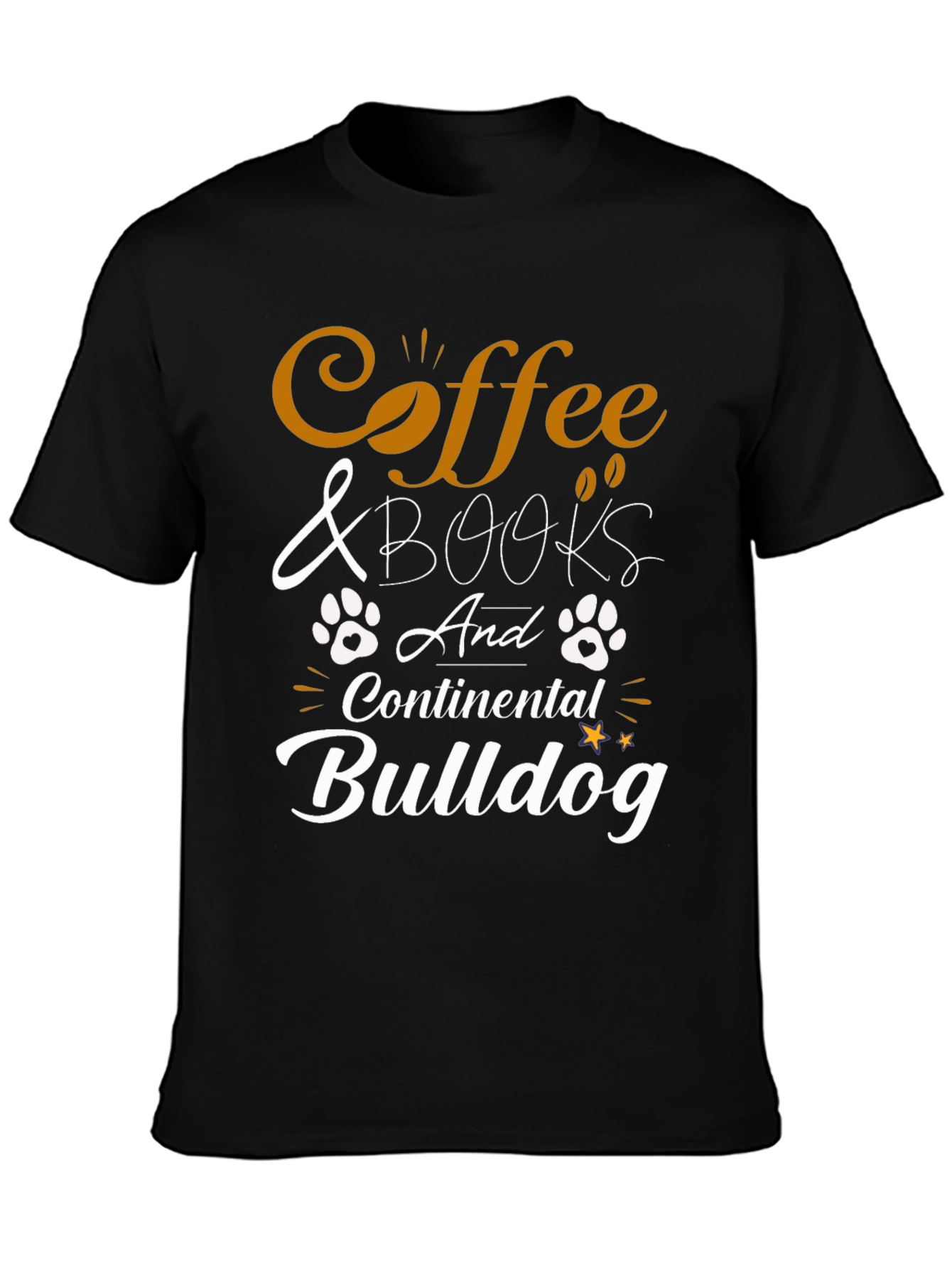 Coffee & Books Continental Bulldog T-Shirt