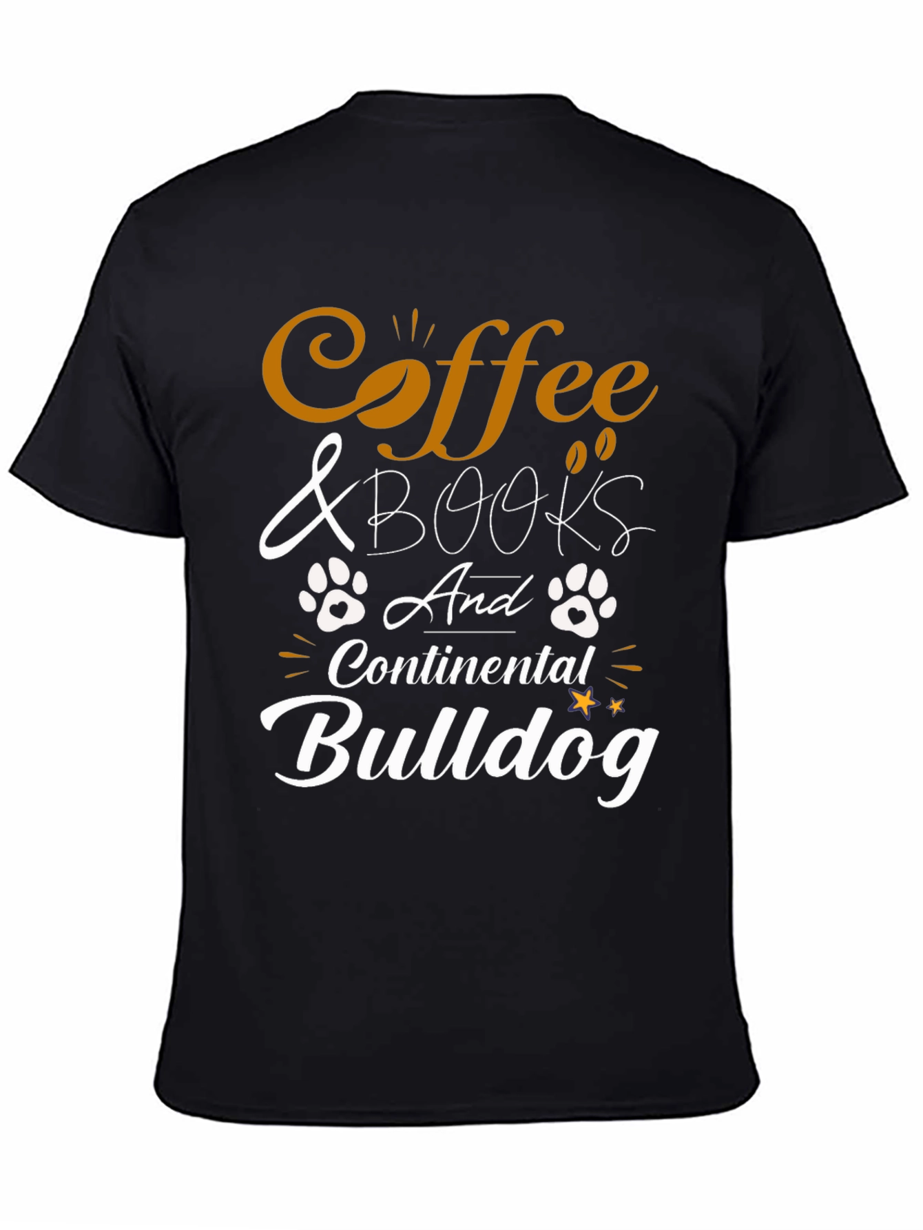 Coffee & Books Continental Bulldog T-Shirt
