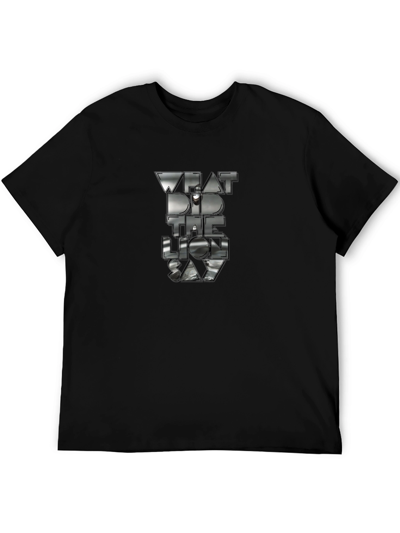 What Did The Lion Say Black Graphic Tee