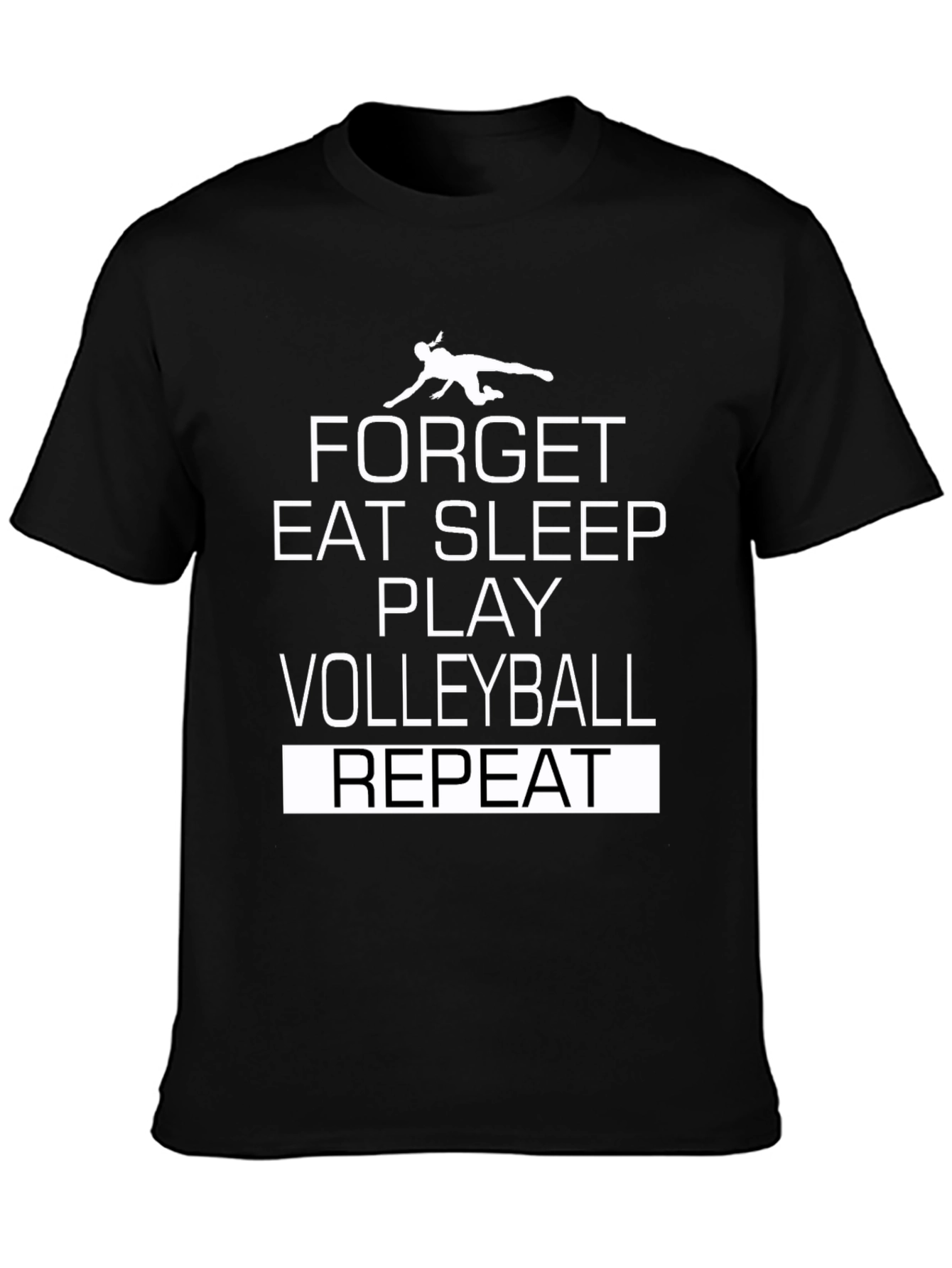 Volleyball Player Graphic T-Shirt - Eat Sleep Play Repeat