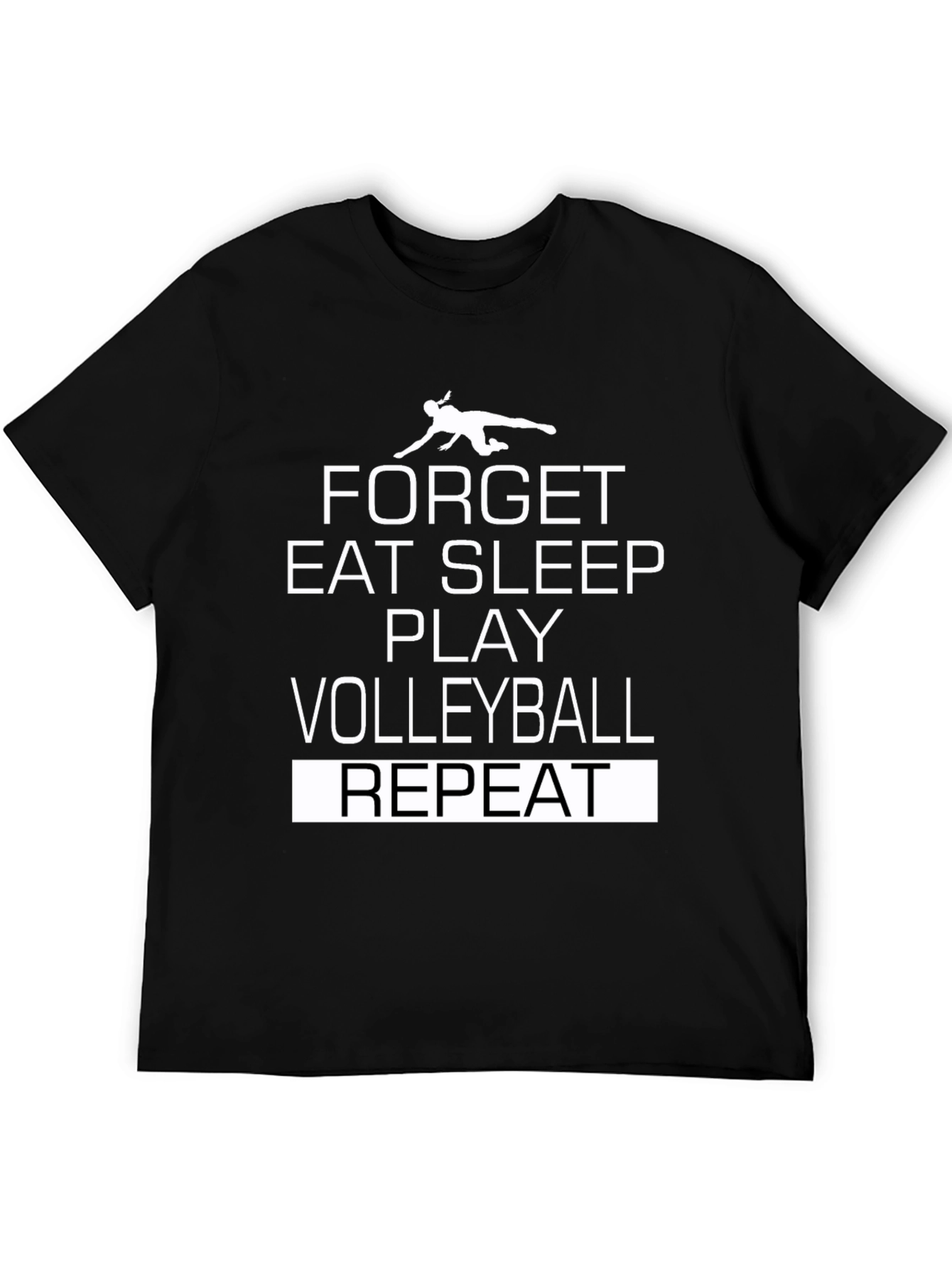 Volleyball Player Graphic T-Shirt - Eat Sleep Play Repeat
