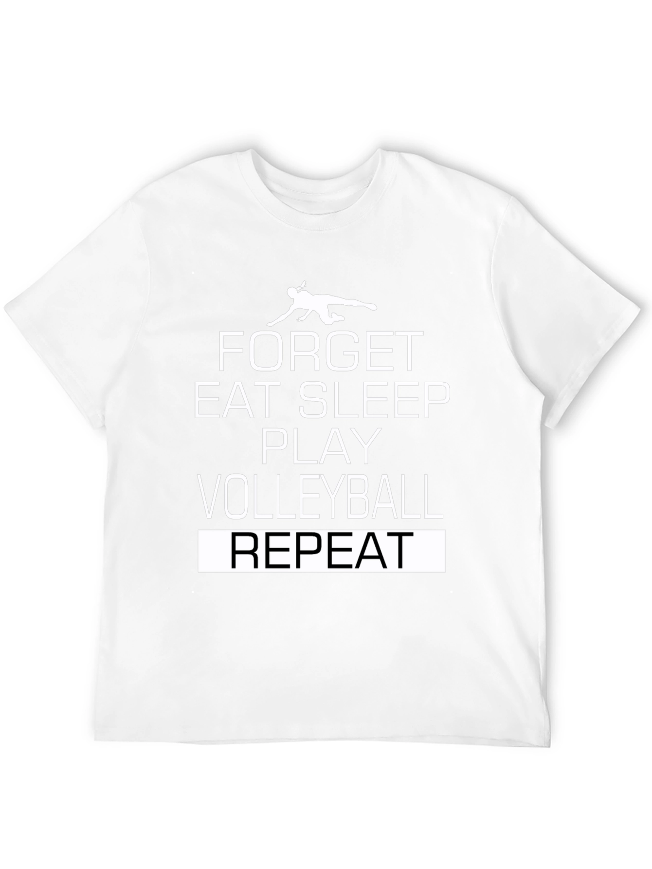 Volleyball Player Graphic T-Shirt - Eat Sleep Play Repeat