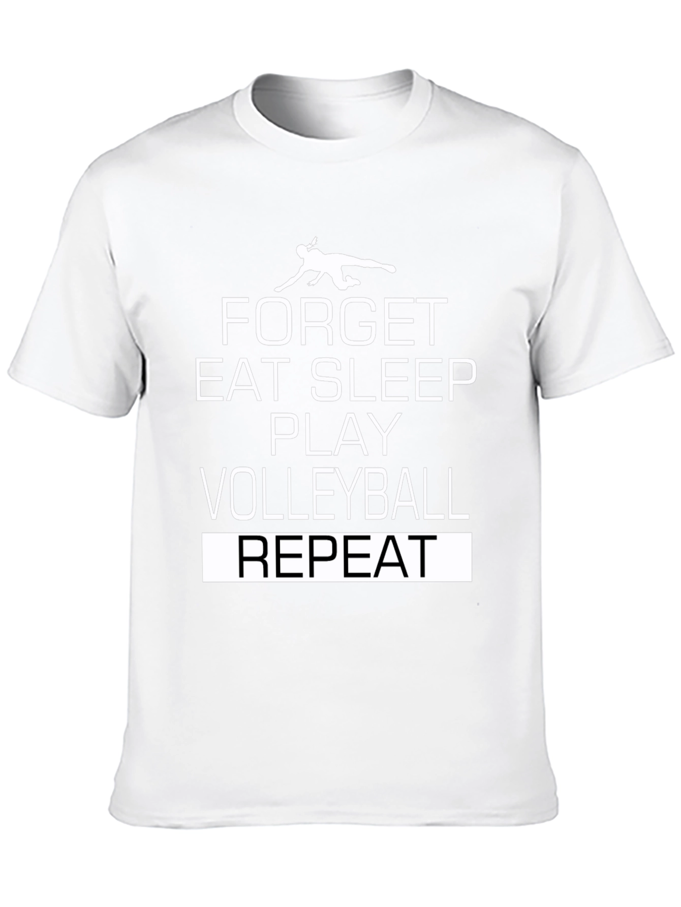 Volleyball Player Graphic T-Shirt - Eat Sleep Play Repeat