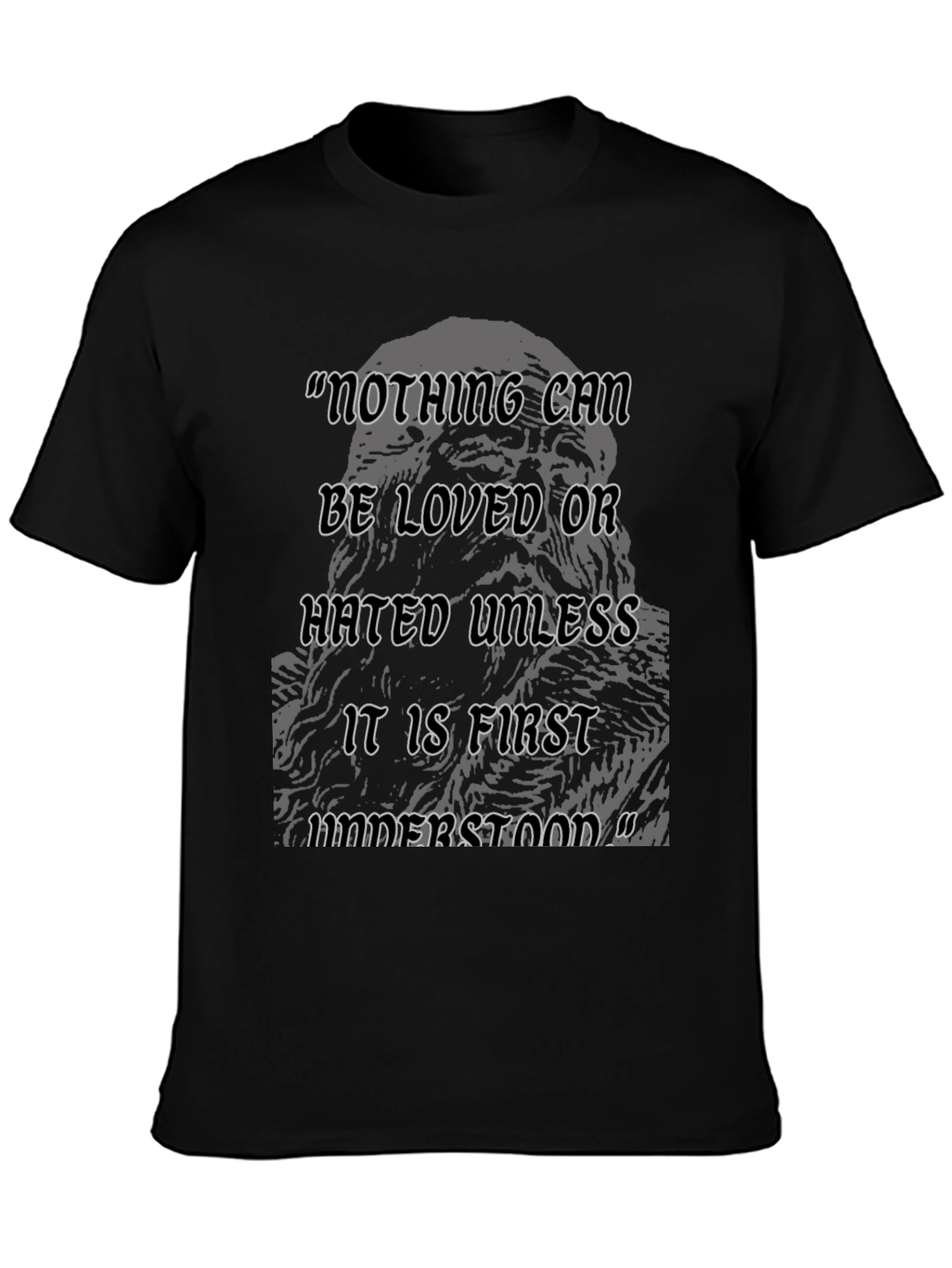 Philosophical Quote Graphic Tee - Black