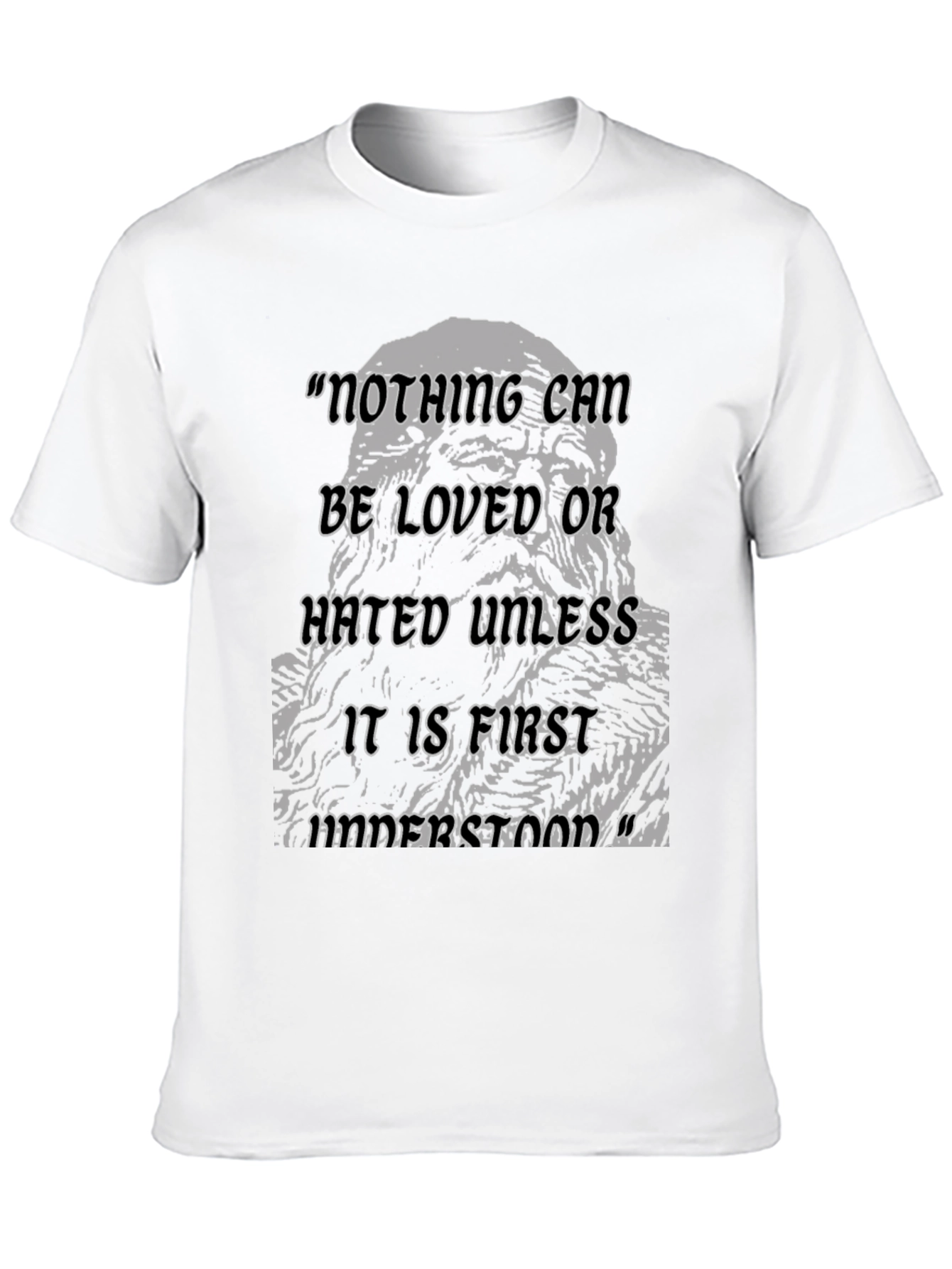 Philosophical Quote Graphic Tee - Black