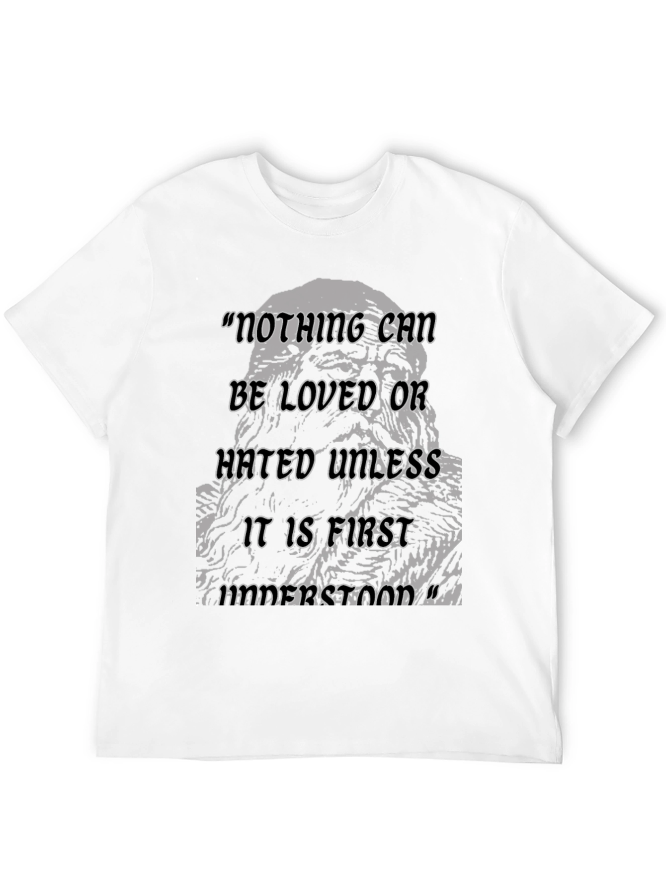 Philosophical Quote Graphic Tee - Black