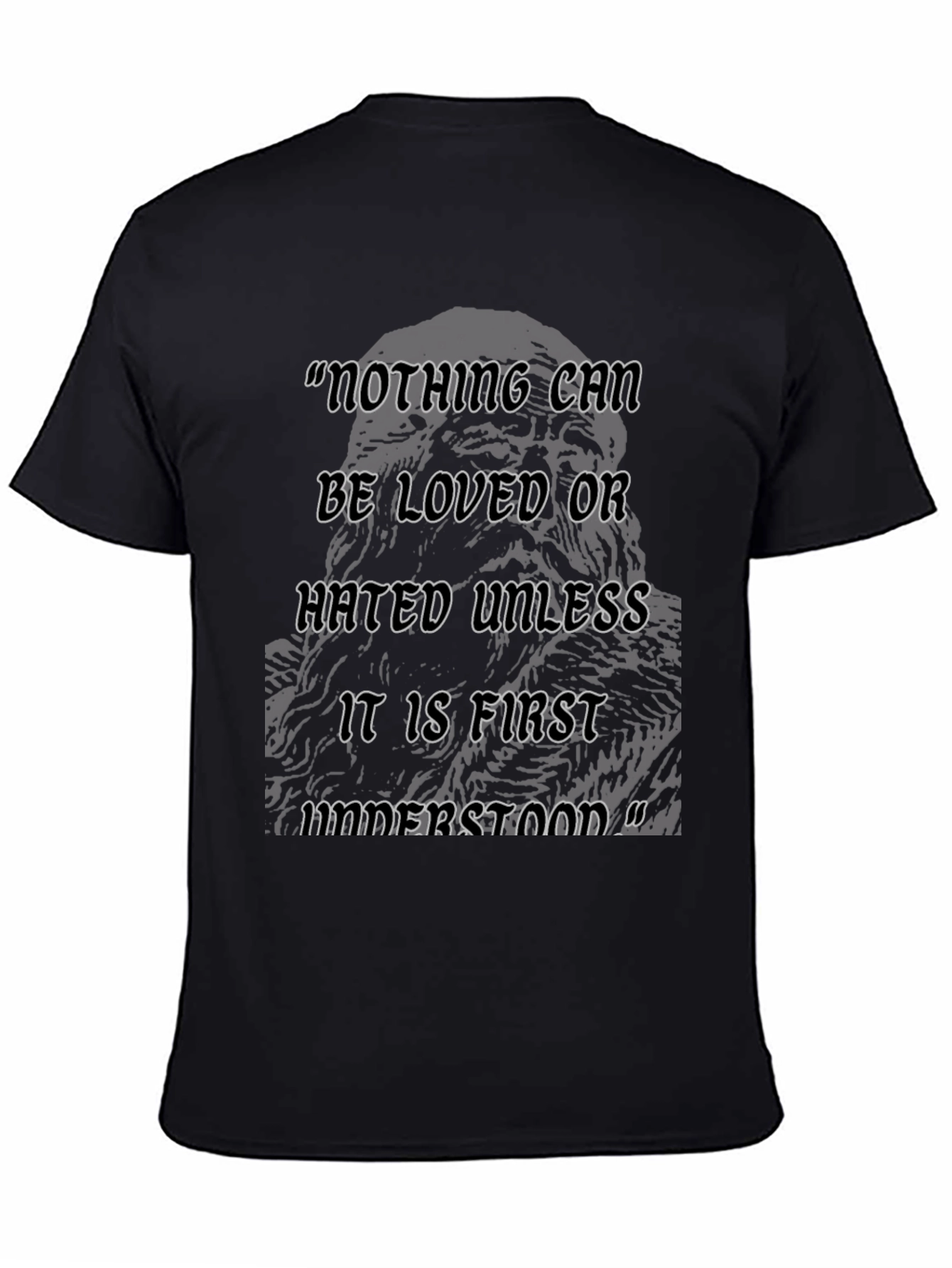 Philosophical Quote Graphic Tee - Black