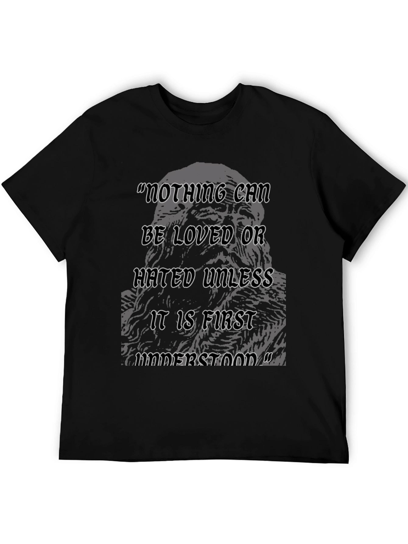 Philosophical Quote Graphic Tee - Black