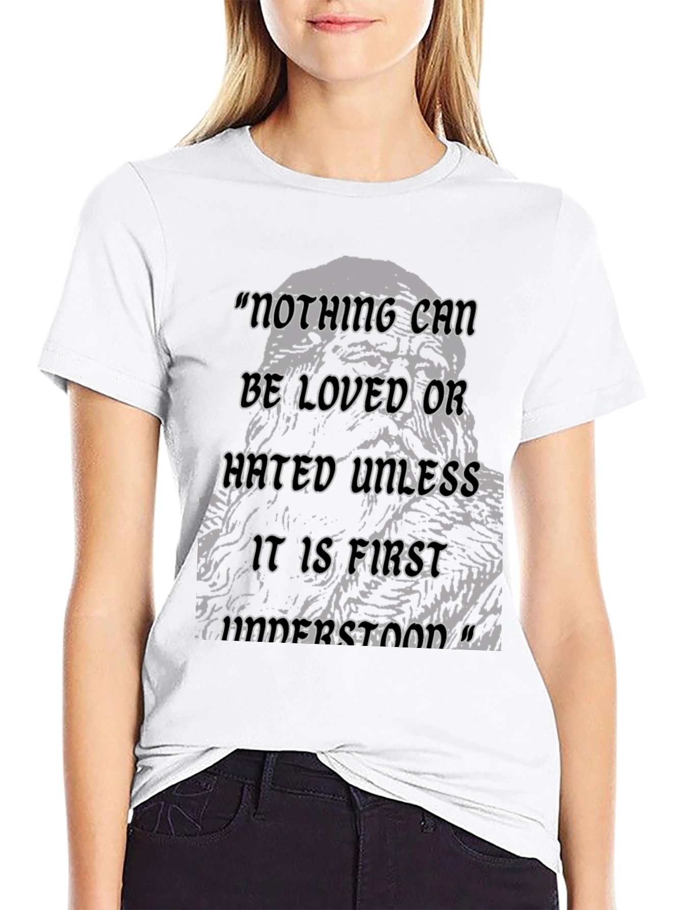 Philosophical Quote Graphic Tee - Black