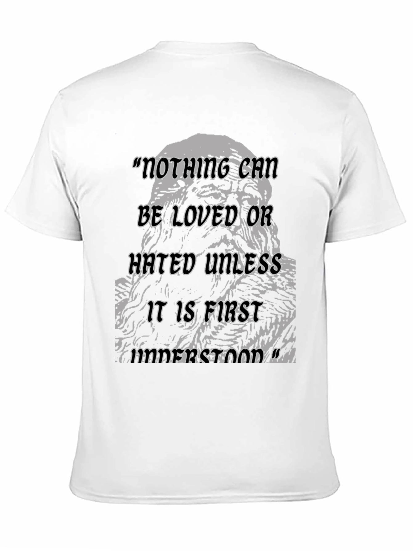 Philosophical Quote Graphic Tee - Black