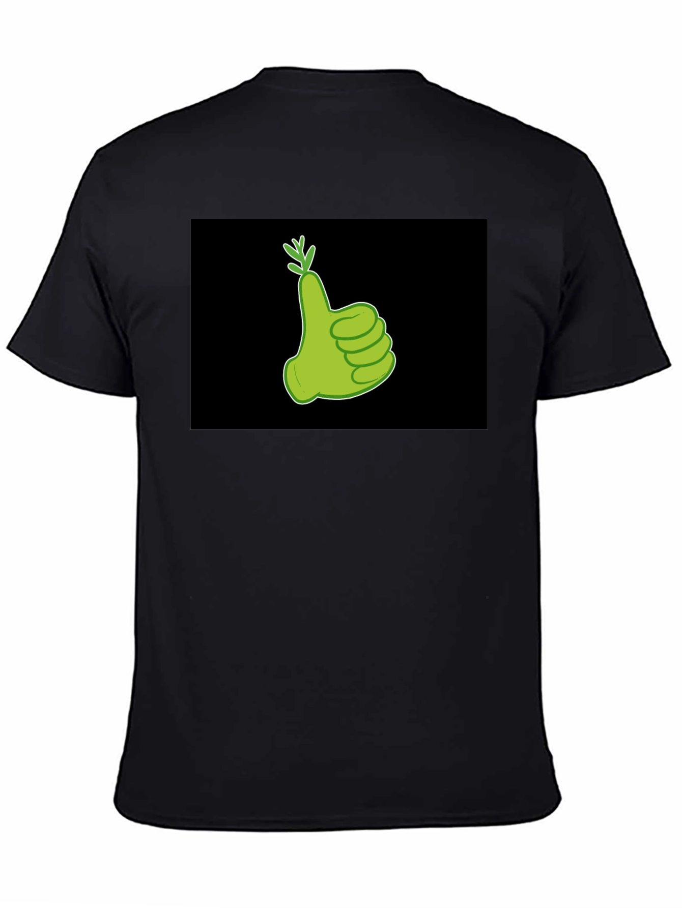 Thumbs Up Carrot Graphic Tee - Black