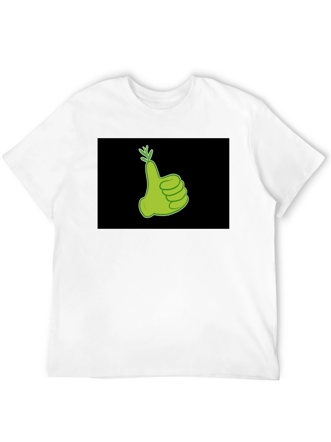 Thumbs Up Carrot Graphic Tee - Black
