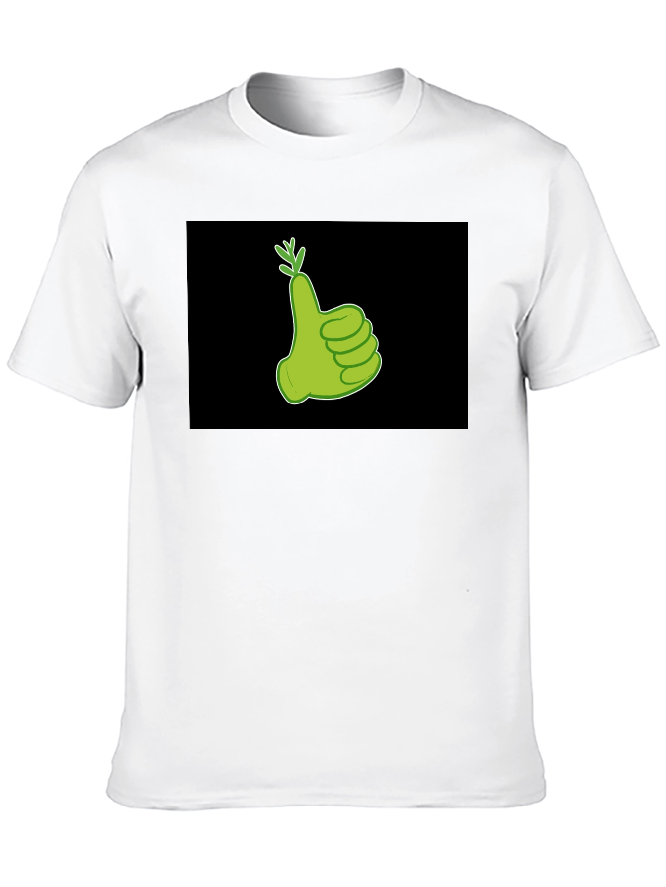 Thumbs Up Carrot Graphic Tee - Black