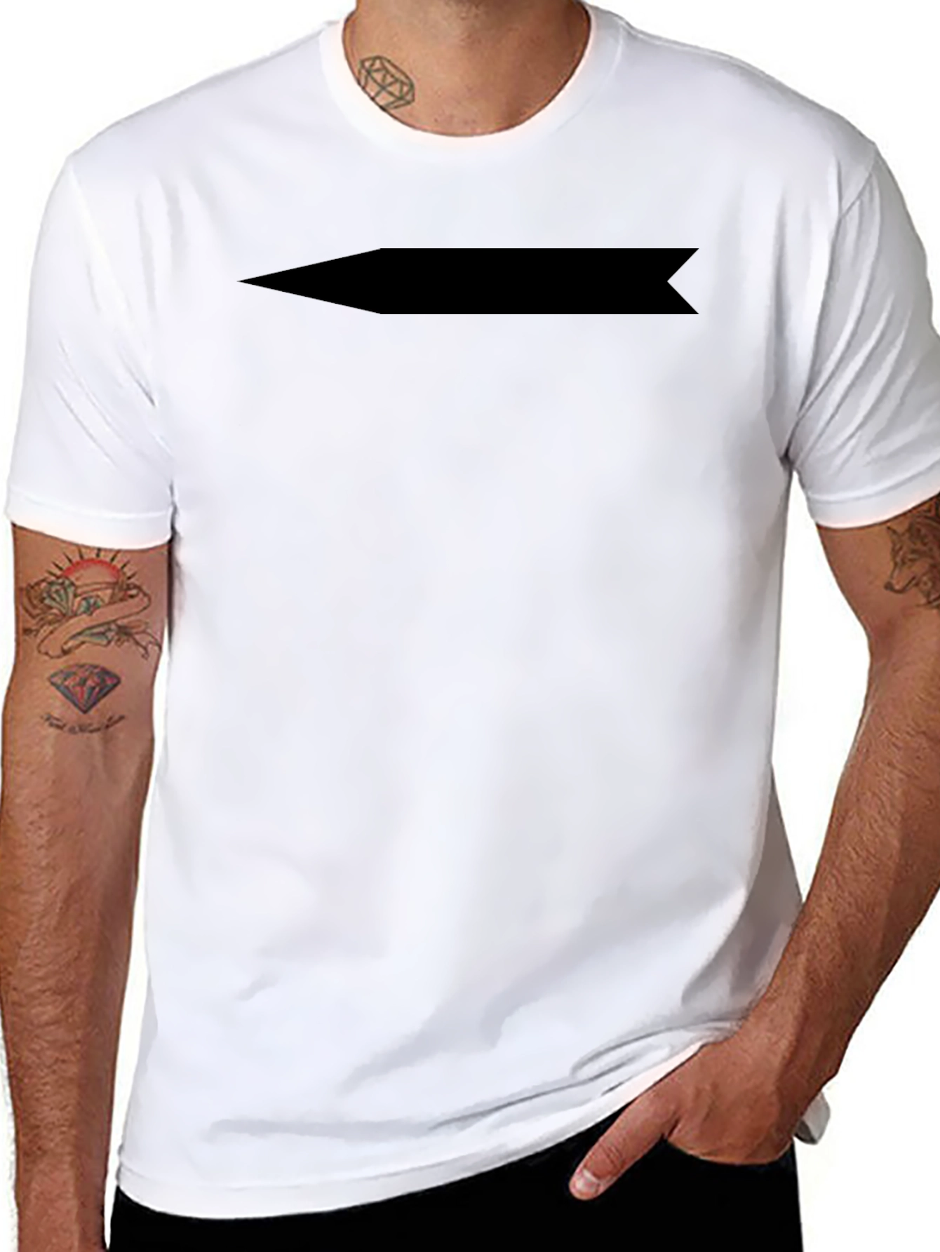 Black Arrow Graphic Tee - Mens Casual T-Shirt