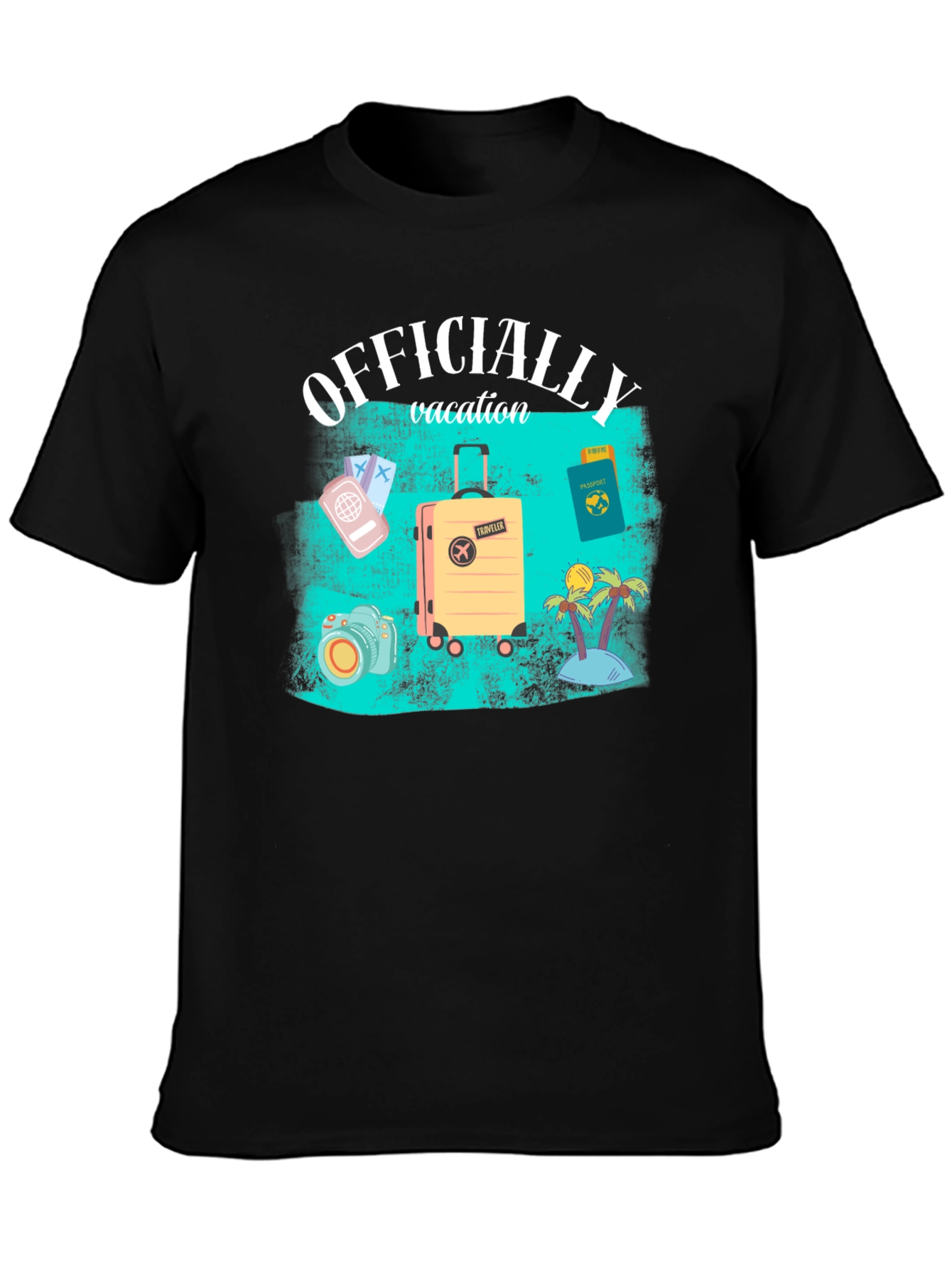 Officially Vacation Mode Graphic Tee - Black