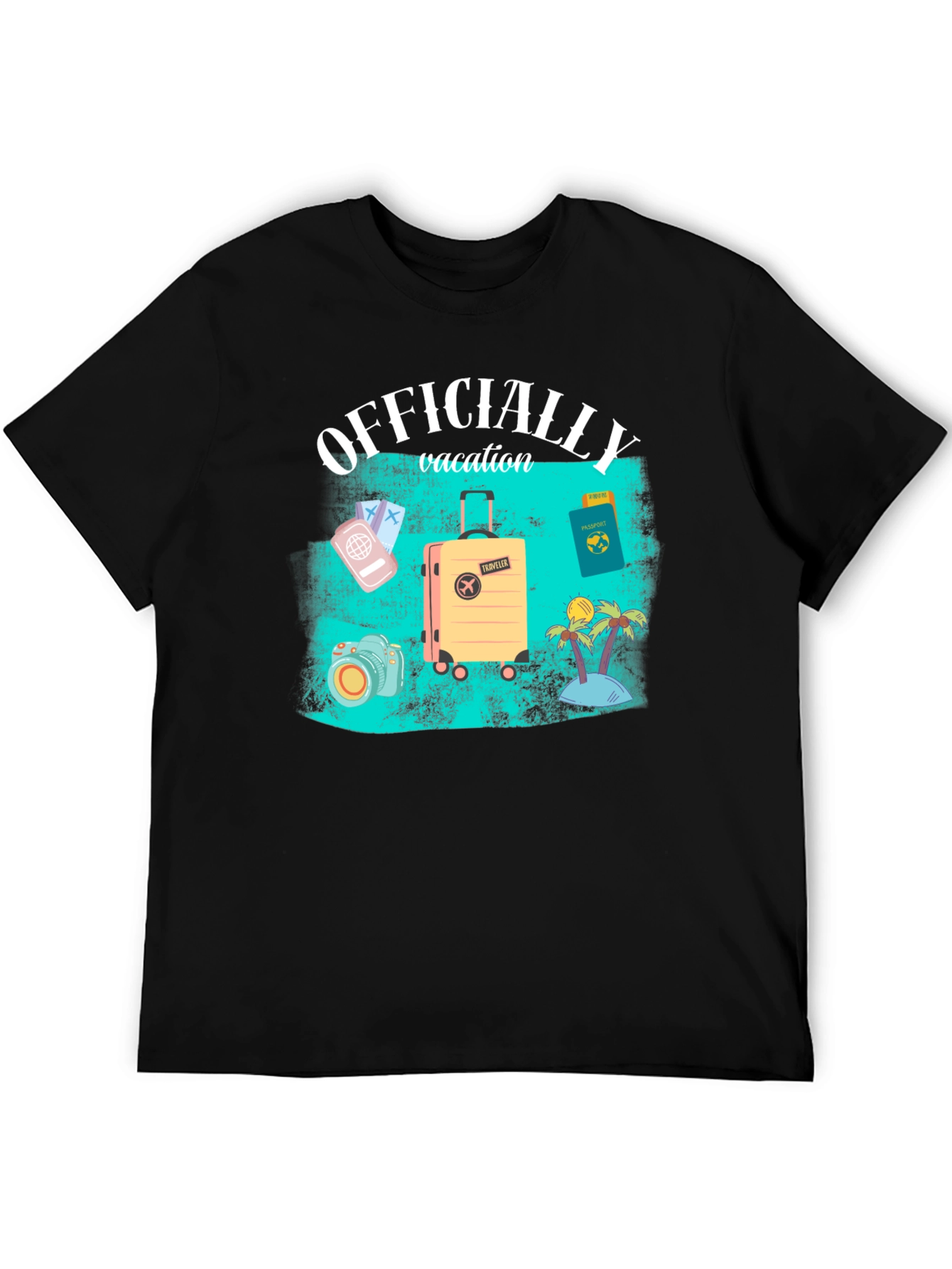 Officially Vacation Mode Graphic Tee - Black