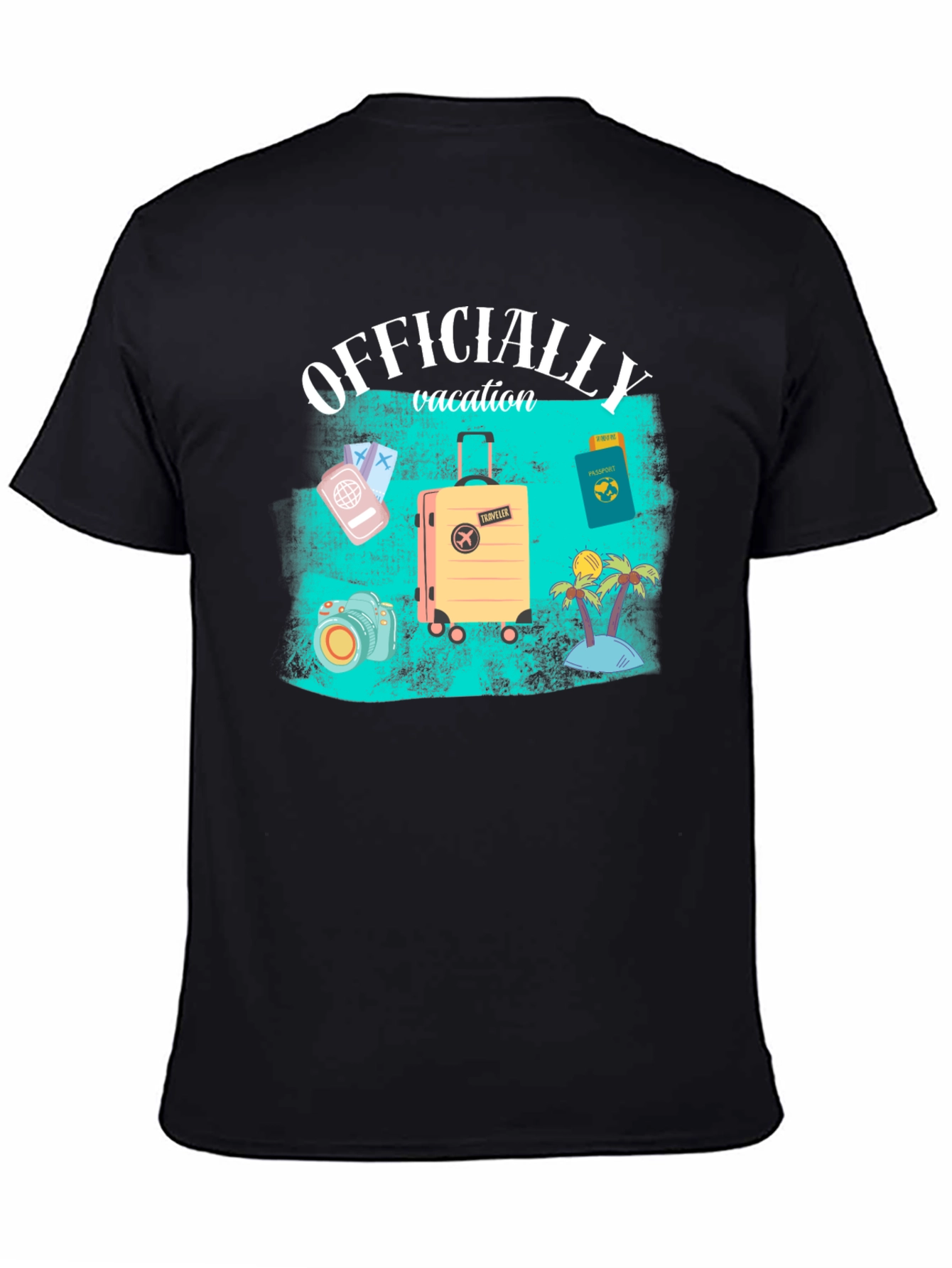 Officially Vacation Mode Graphic Tee - Black