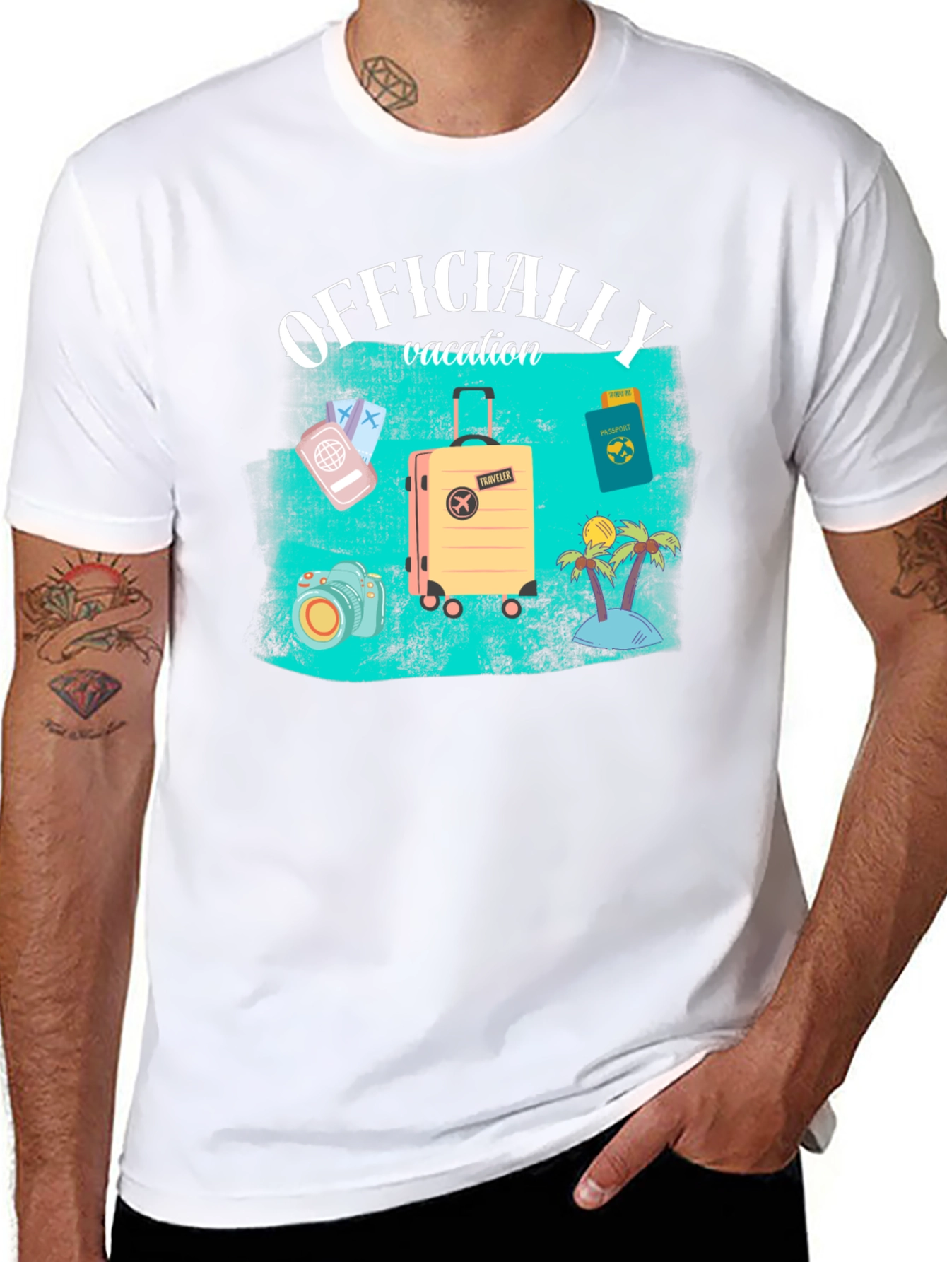 Officially Vacation Mode Graphic Tee - Black
