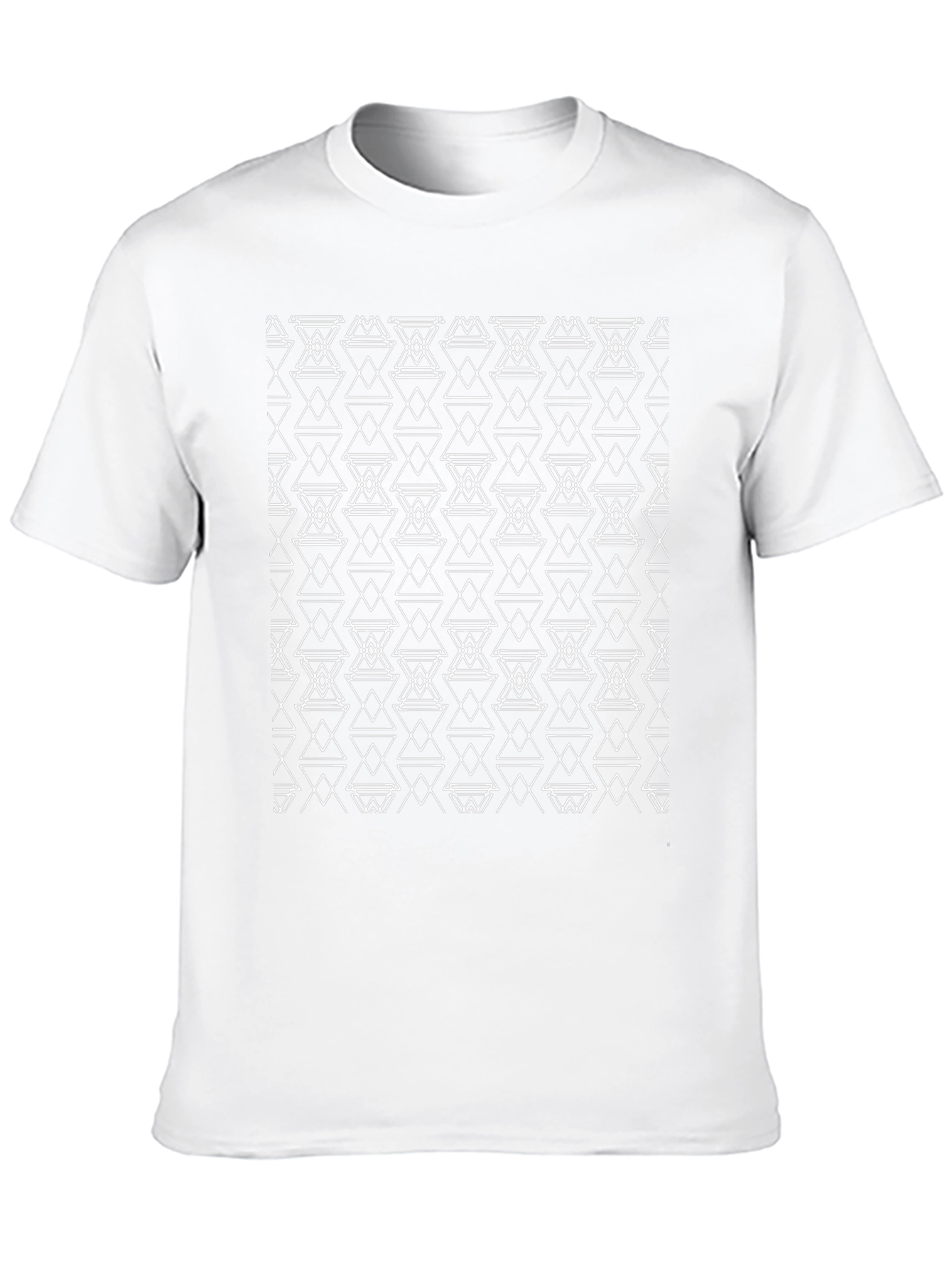 Geometric Pattern Black Tee