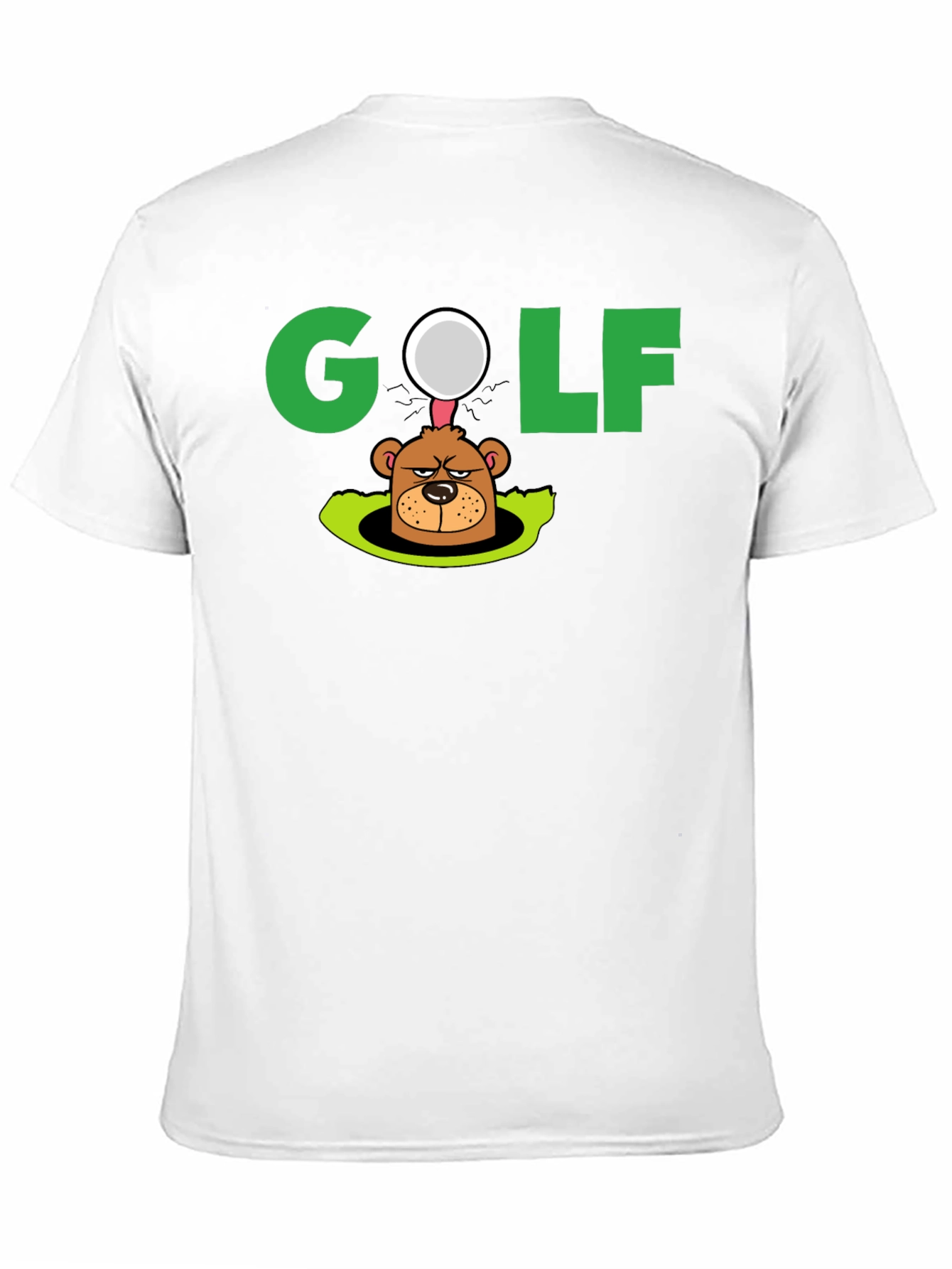 Golf Mole Cartoon Graphic T-Shirt