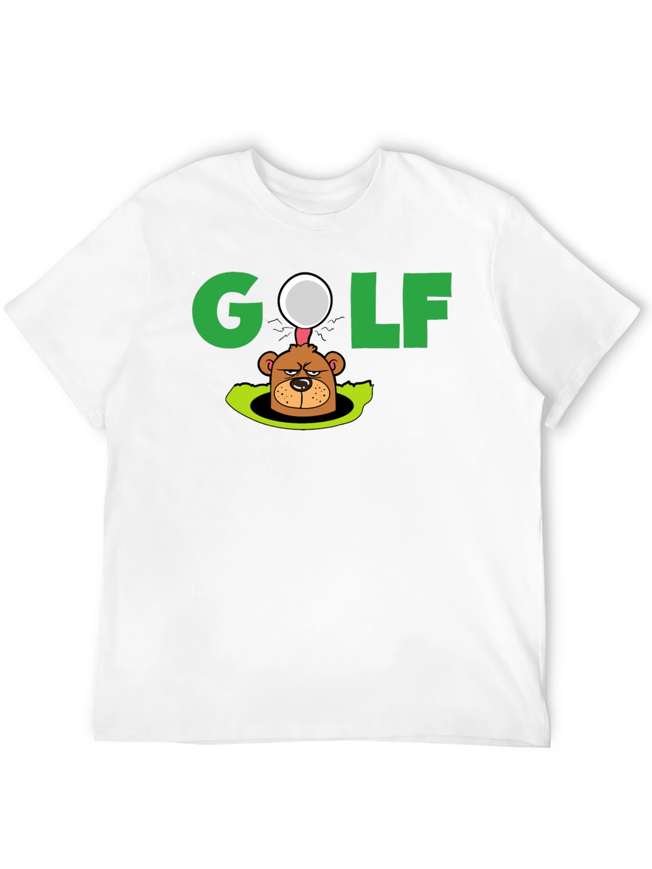 Golf Mole Cartoon Graphic T-Shirt