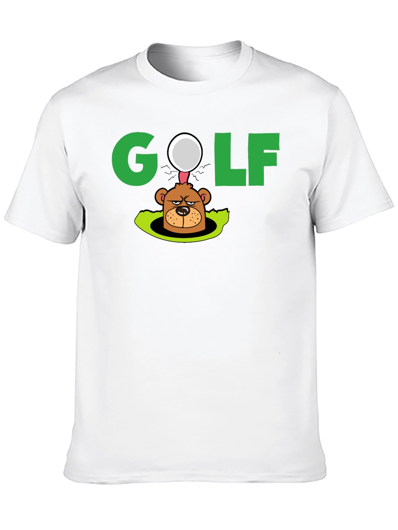 Golf Mole Cartoon Graphic T-Shirt