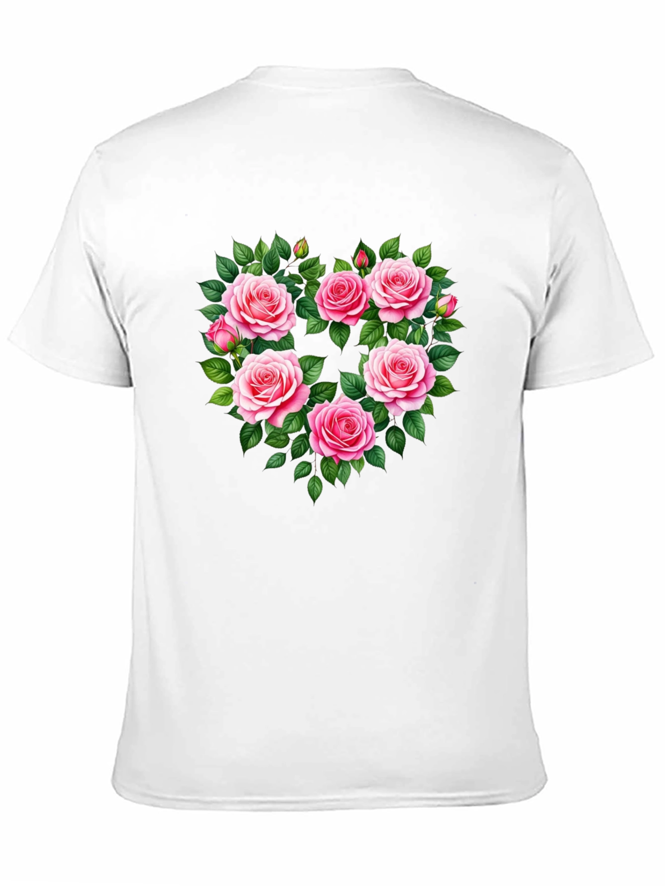 Floral Heart Graphic T-Shirt - Romantic Roses Tee