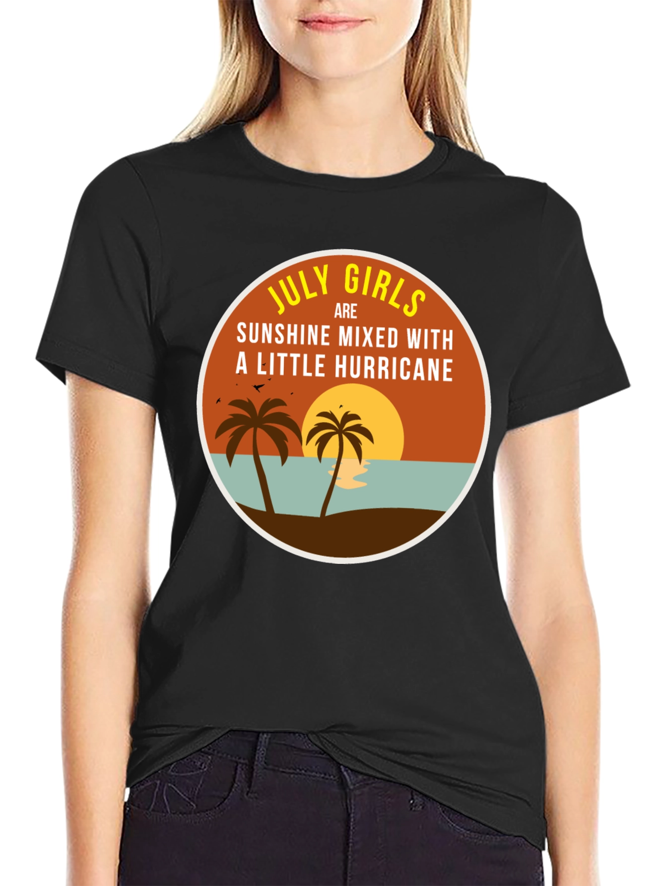 July Girls Sunshine & Hurricane Black T-Shirt