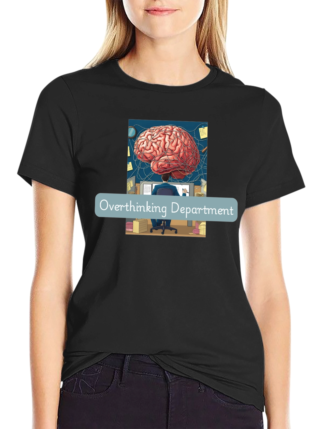 Overthinking Department T-Shirt - Brain Power!