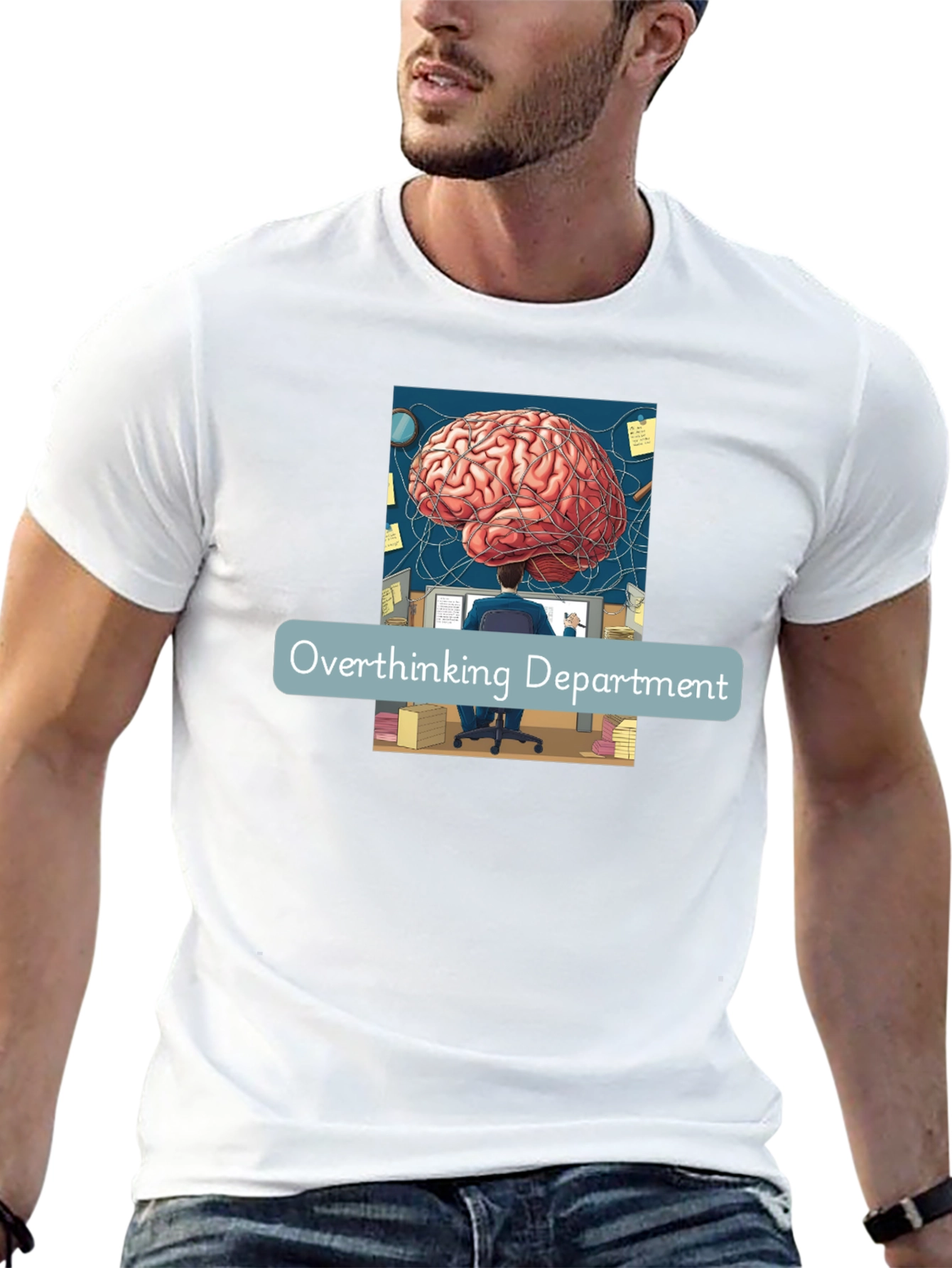 Overthinking Department T-Shirt - Brain Power!