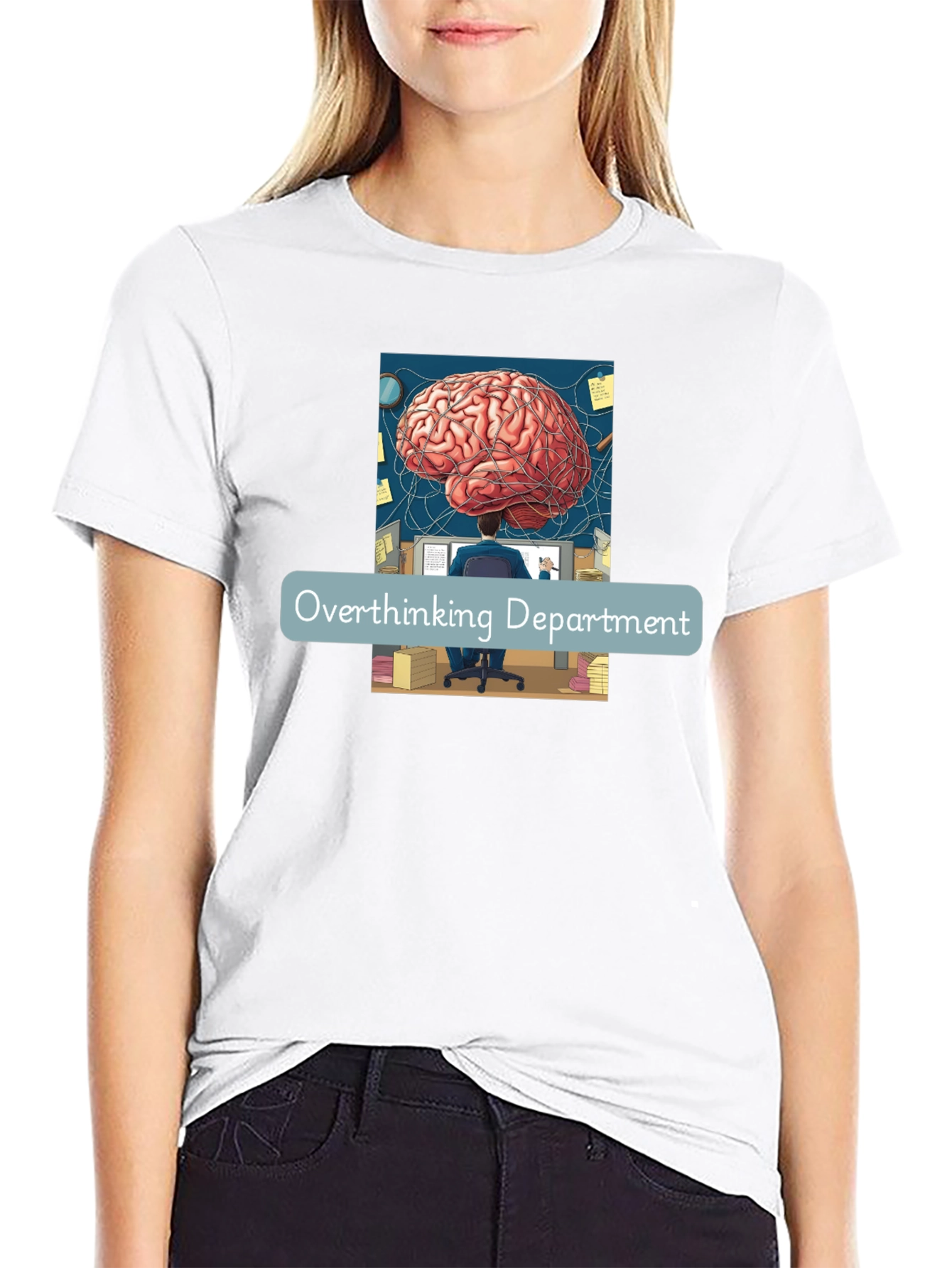 Overthinking Department T-Shirt - Brain Power!