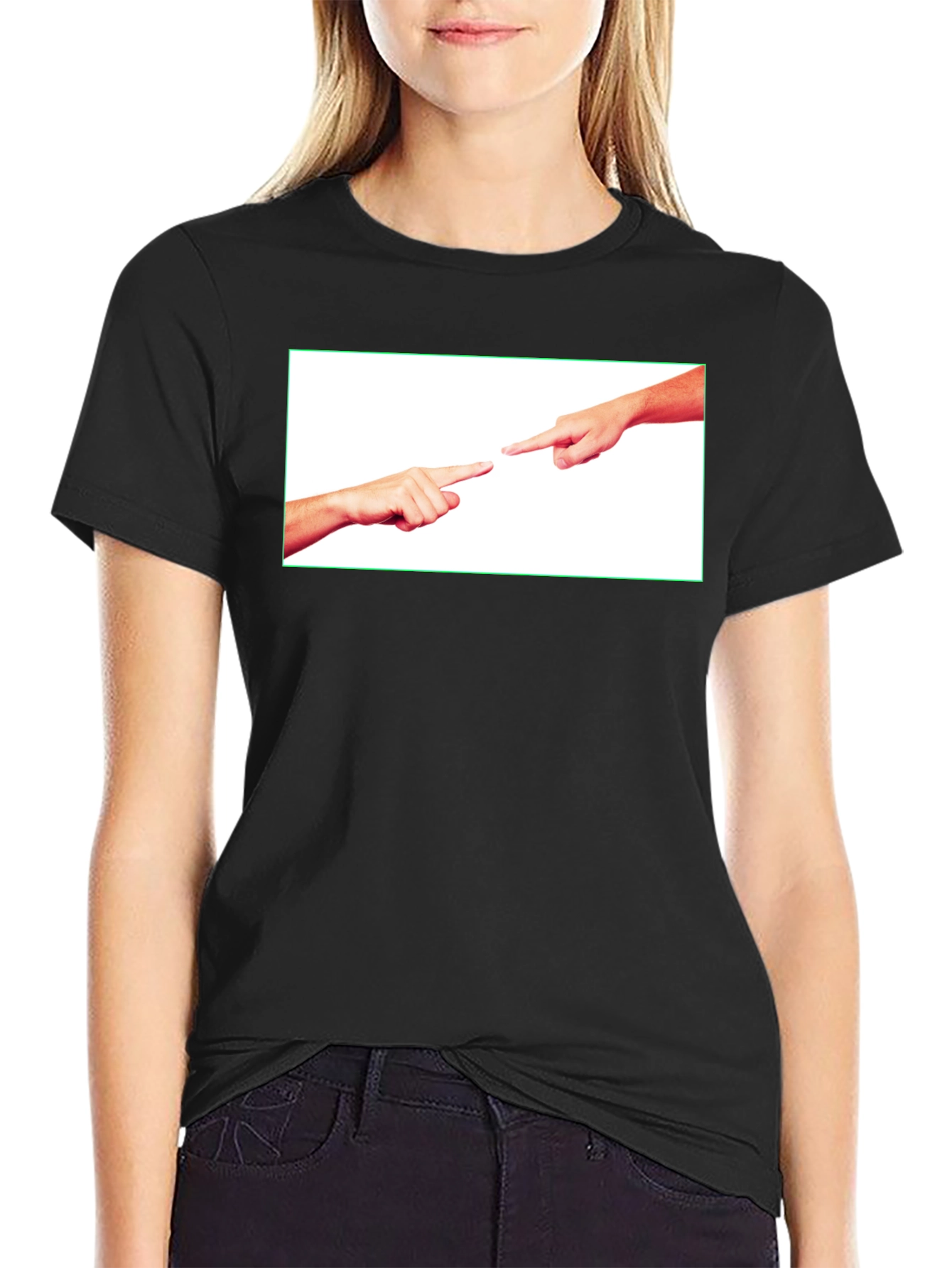 Creation of Adam Inspired Black Tee