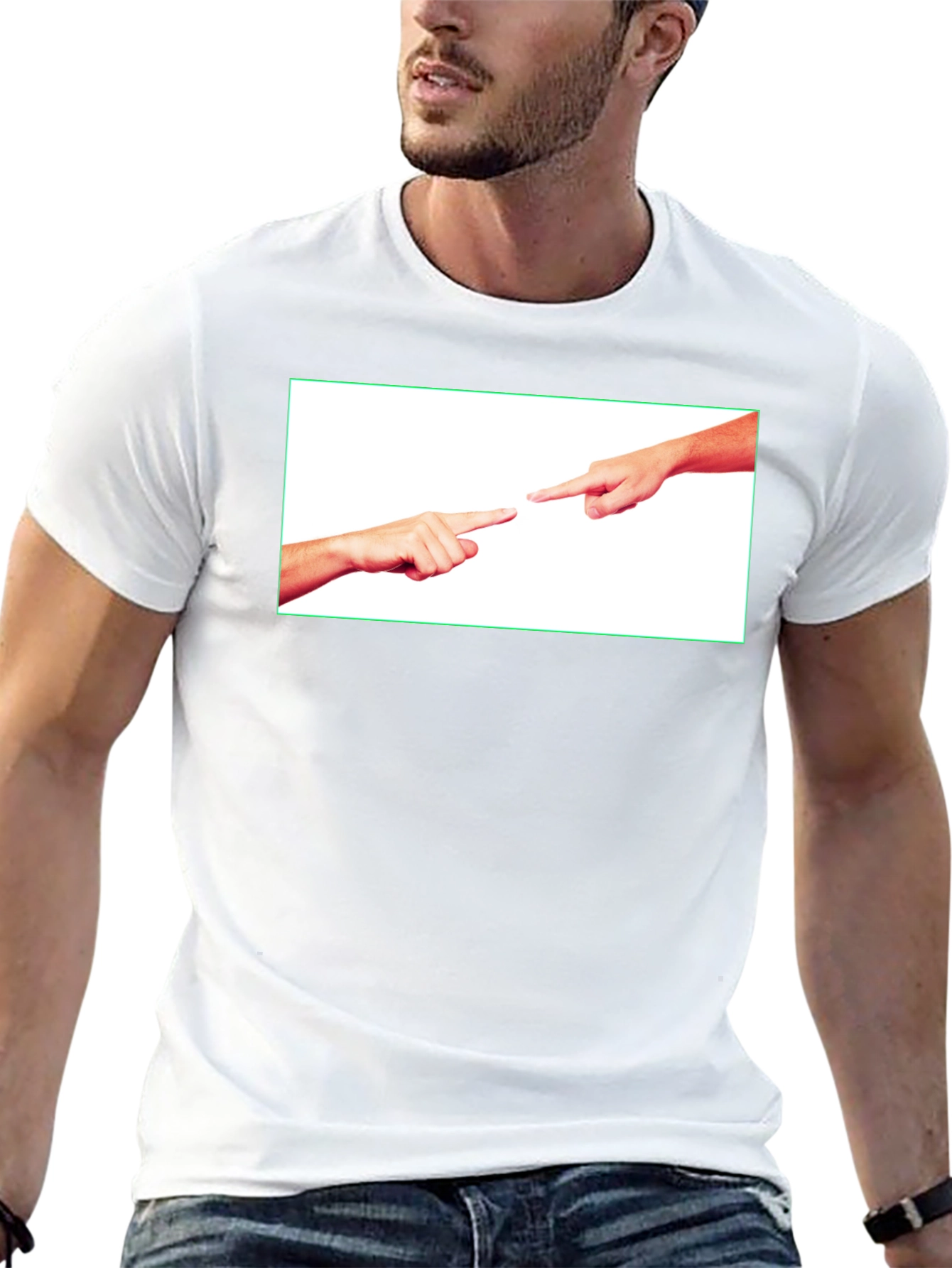 Creation of Adam Inspired Black Tee