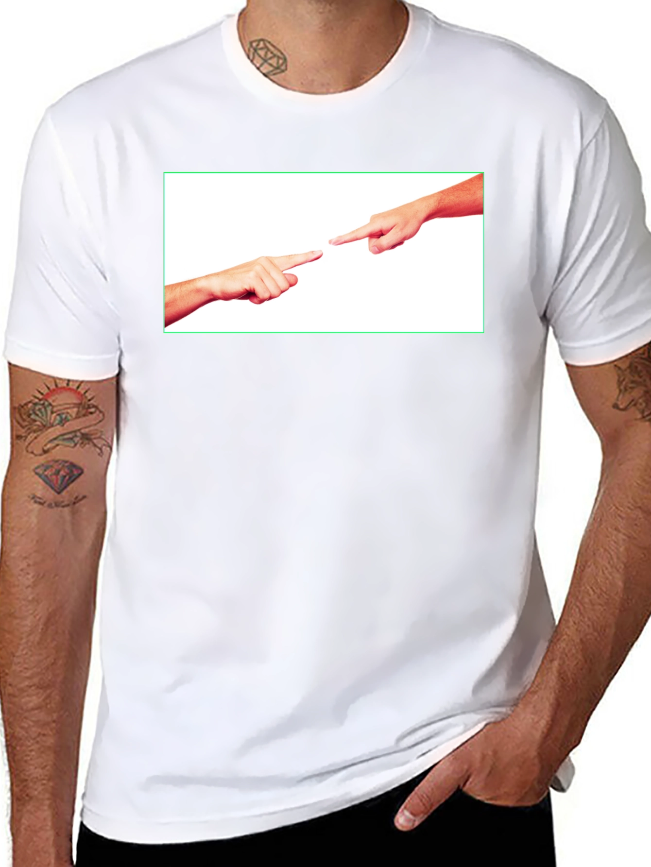 Creation of Adam Inspired Black Tee