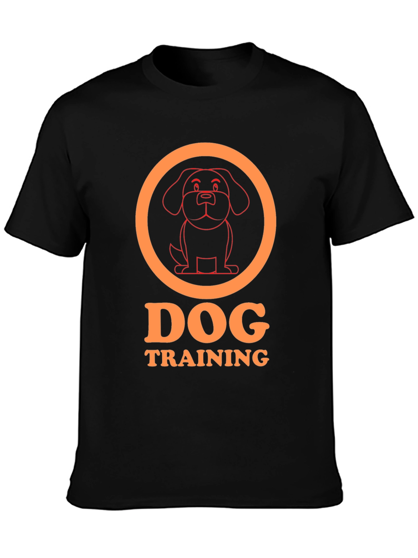 Dog Training Graphic T-Shirt - Black Cotton Tee