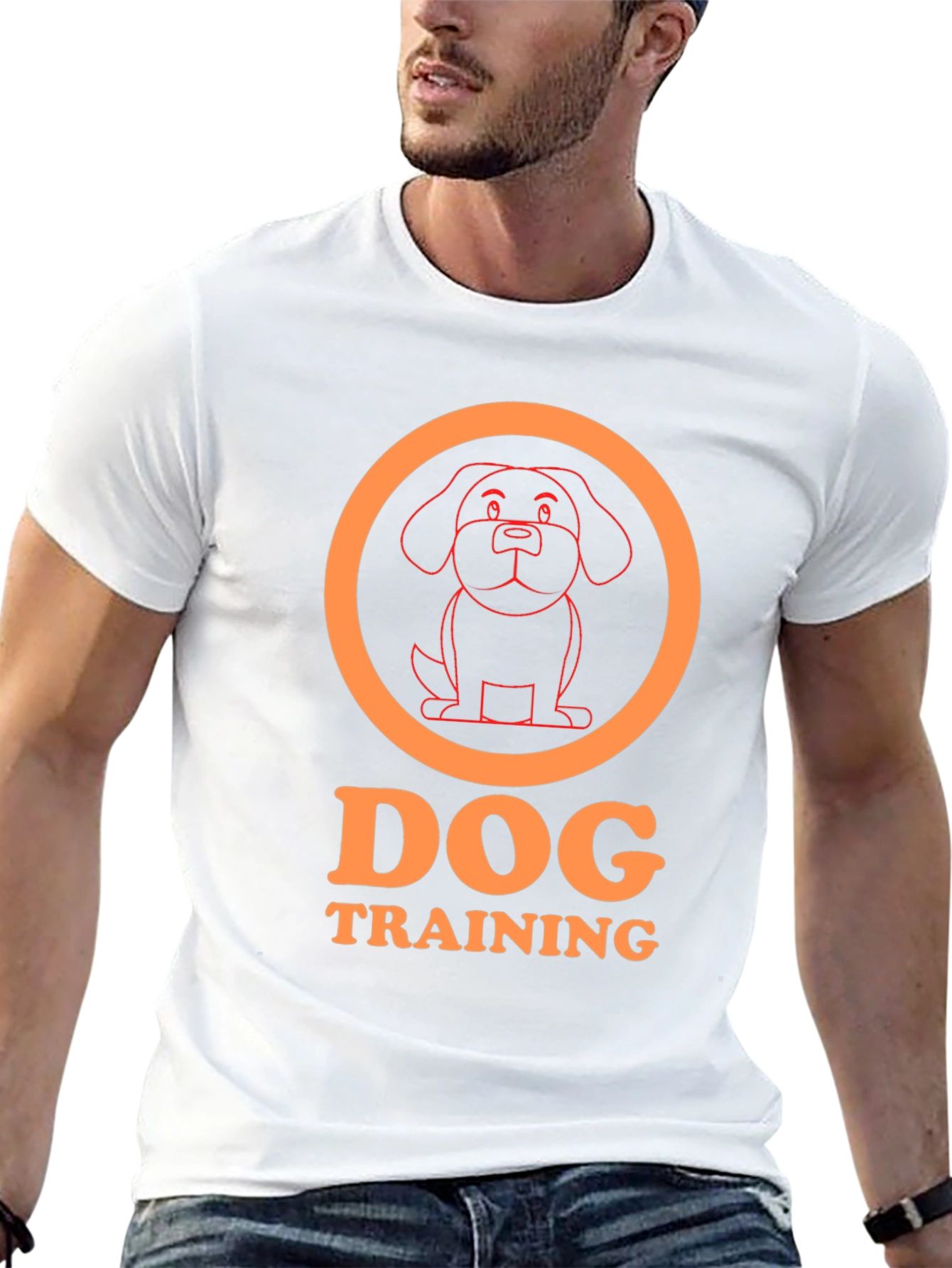 Dog Training Graphic T-Shirt - Black Cotton Tee