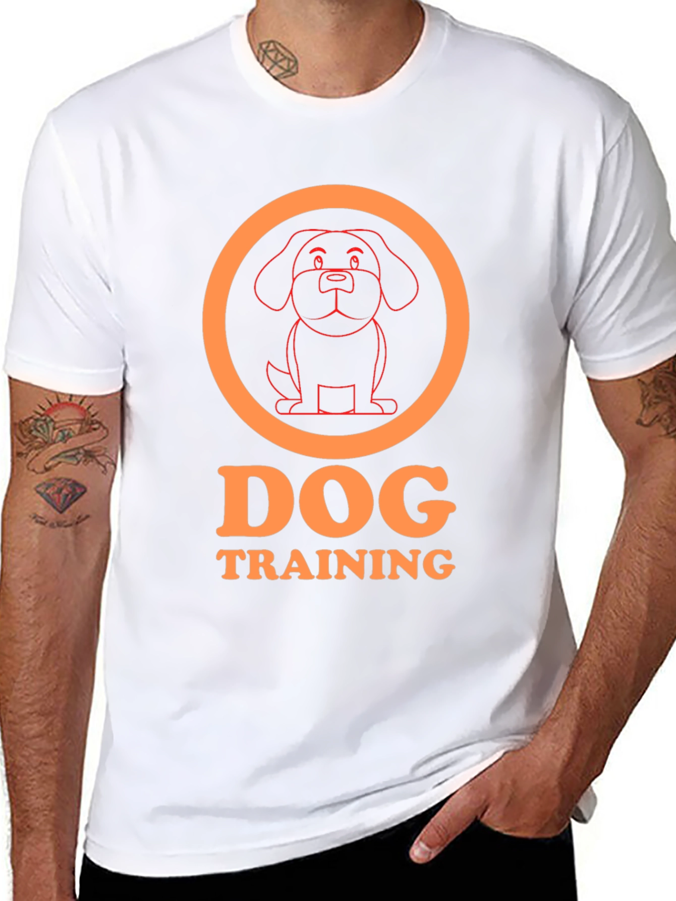 Dog Training Graphic T-Shirt - Black Cotton Tee