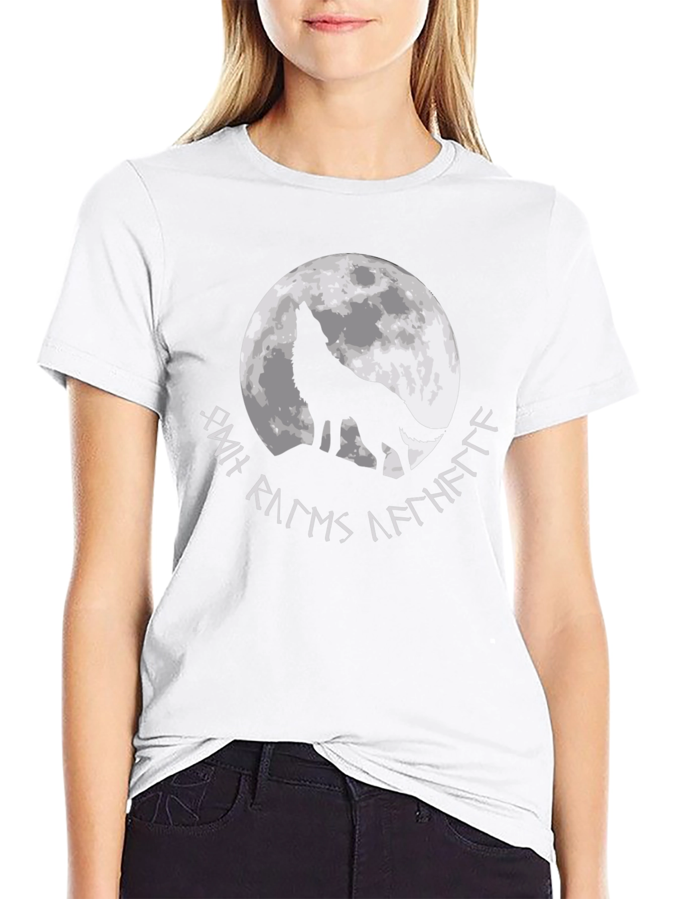 Wolf Howling at Moon Graphic Tee