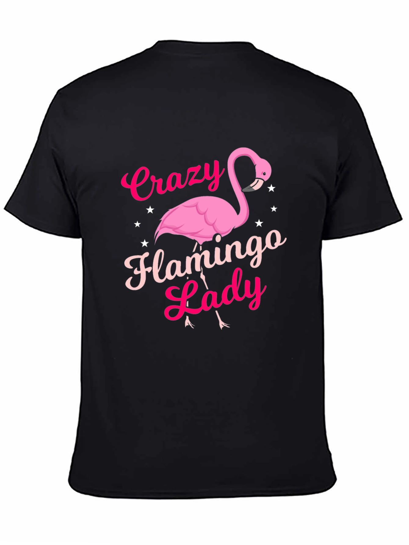 Crazy Flamingo Lady T-Shirt - Novelty Graphic Tee