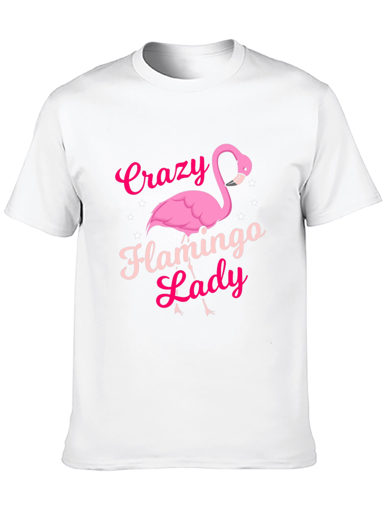 Crazy Flamingo Lady T-Shirt - Novelty Graphic Tee