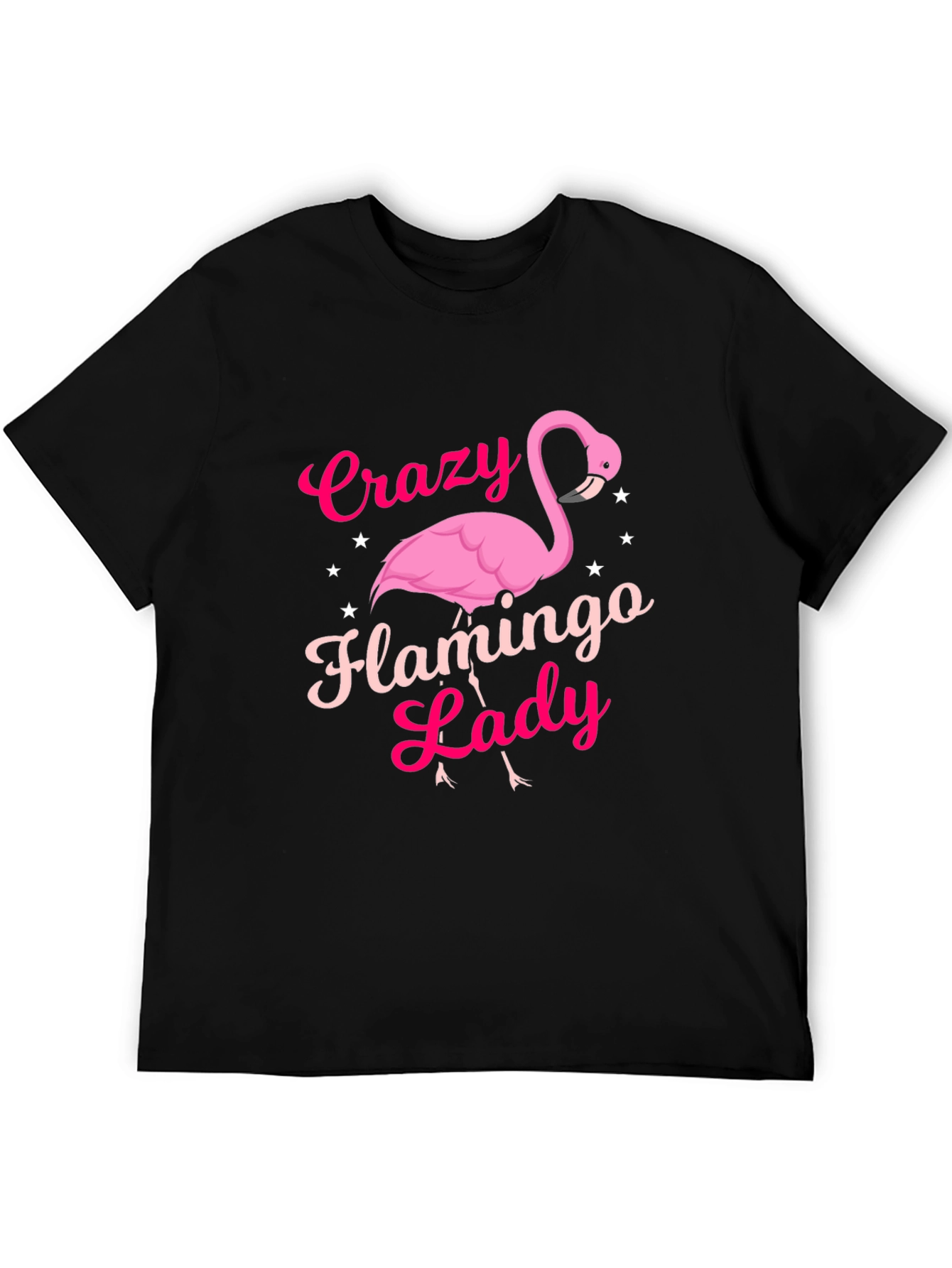 Crazy Flamingo Lady T-Shirt - Novelty Graphic Tee