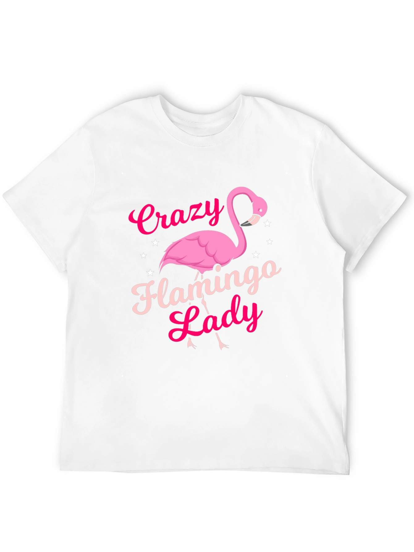 Crazy Flamingo Lady T-Shirt - Novelty Graphic Tee