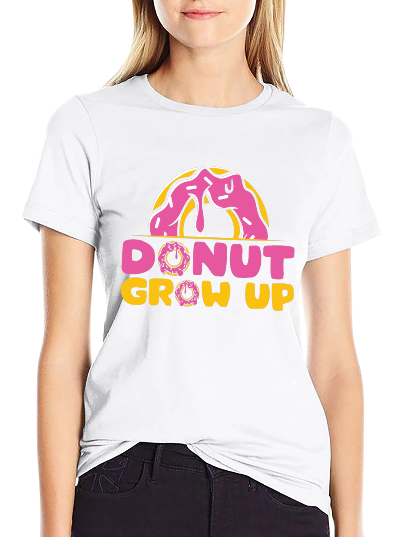 Donut Grow Up Black T-Shirt