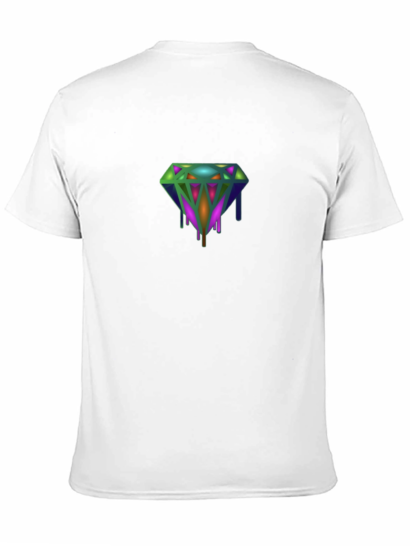 Dripping Diamond Graphic Tee - Modern Style