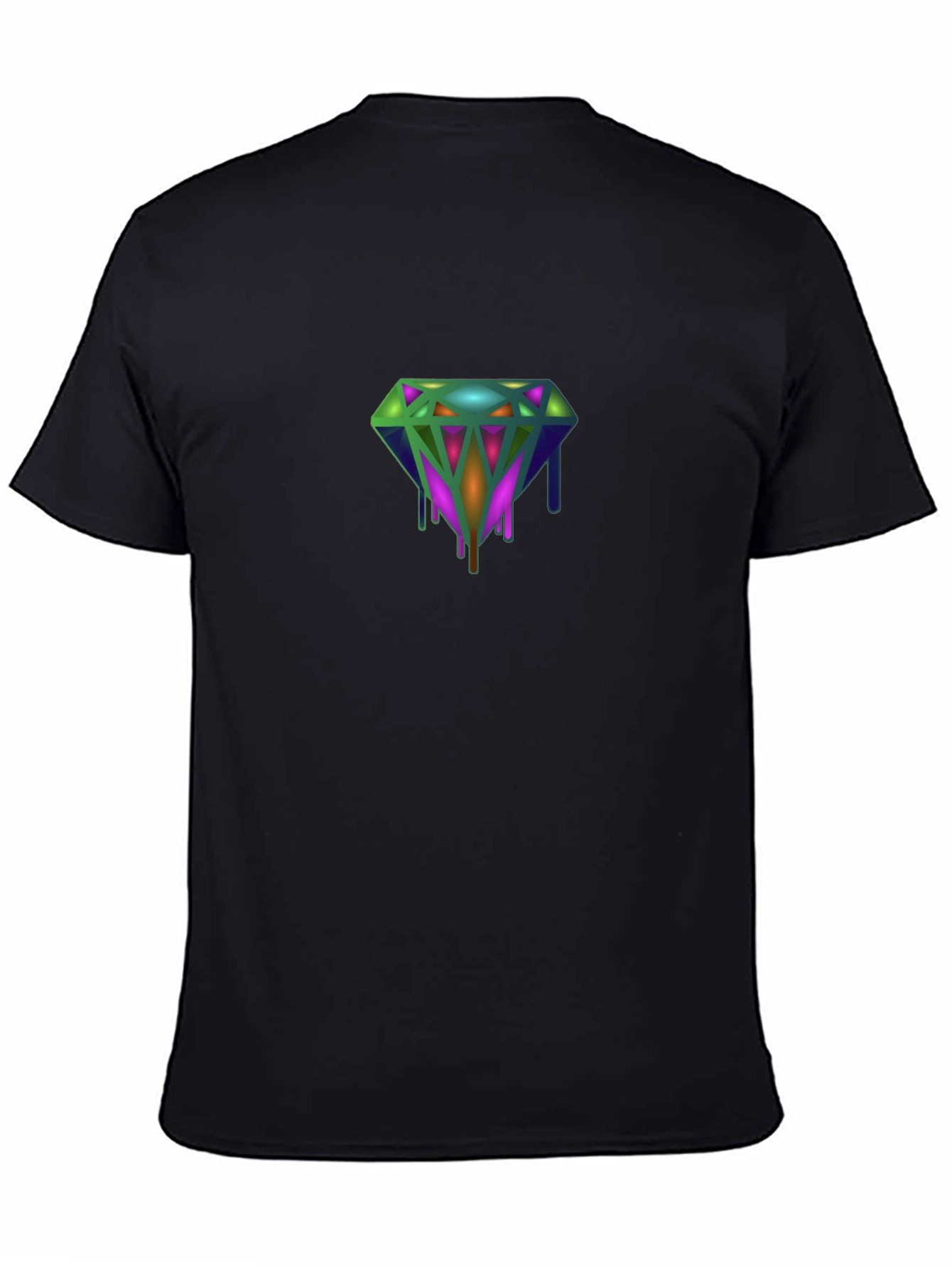 Dripping Diamond Graphic Tee - Modern Style