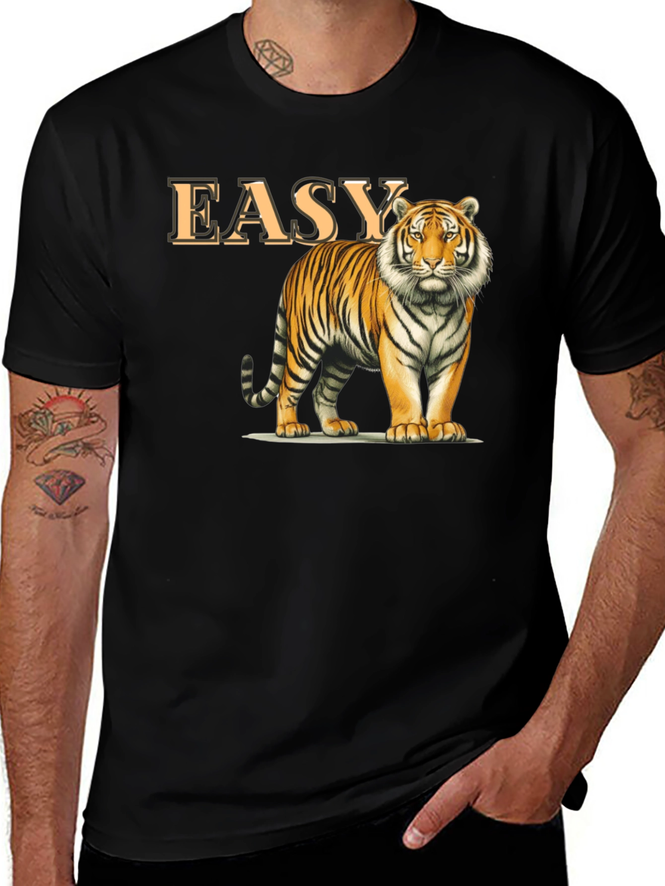 Easy Tiger Graphic T-Shirt - Classic Crew Neck
